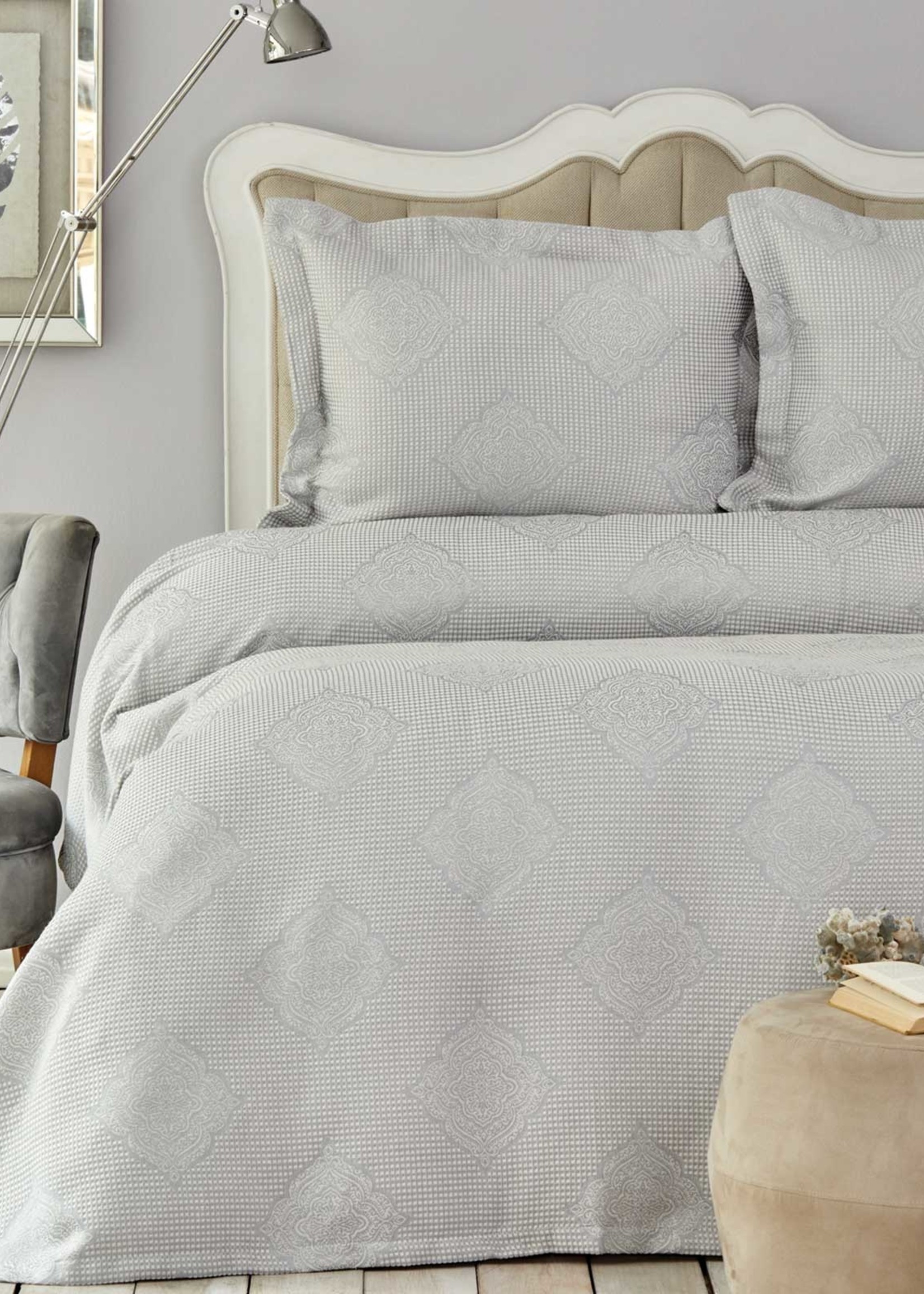 Karaca Home Eva Blue Double Bedspread Set