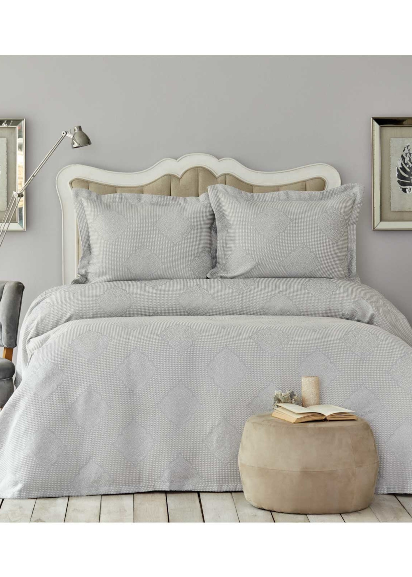 Karaca Home Eva Blue Double Bedspread Set