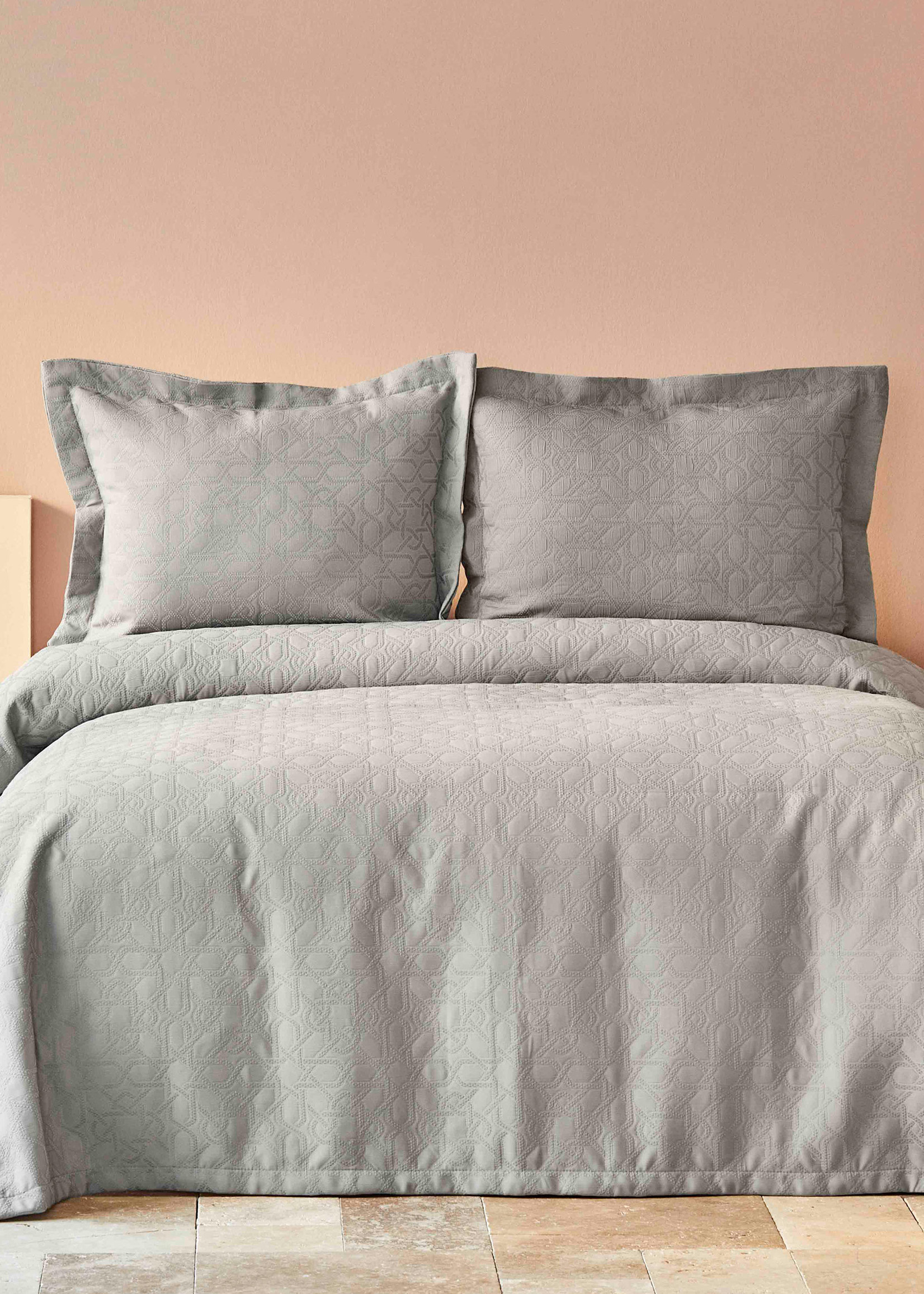 Karaca Home Back To Basic Gray Double Bedspread