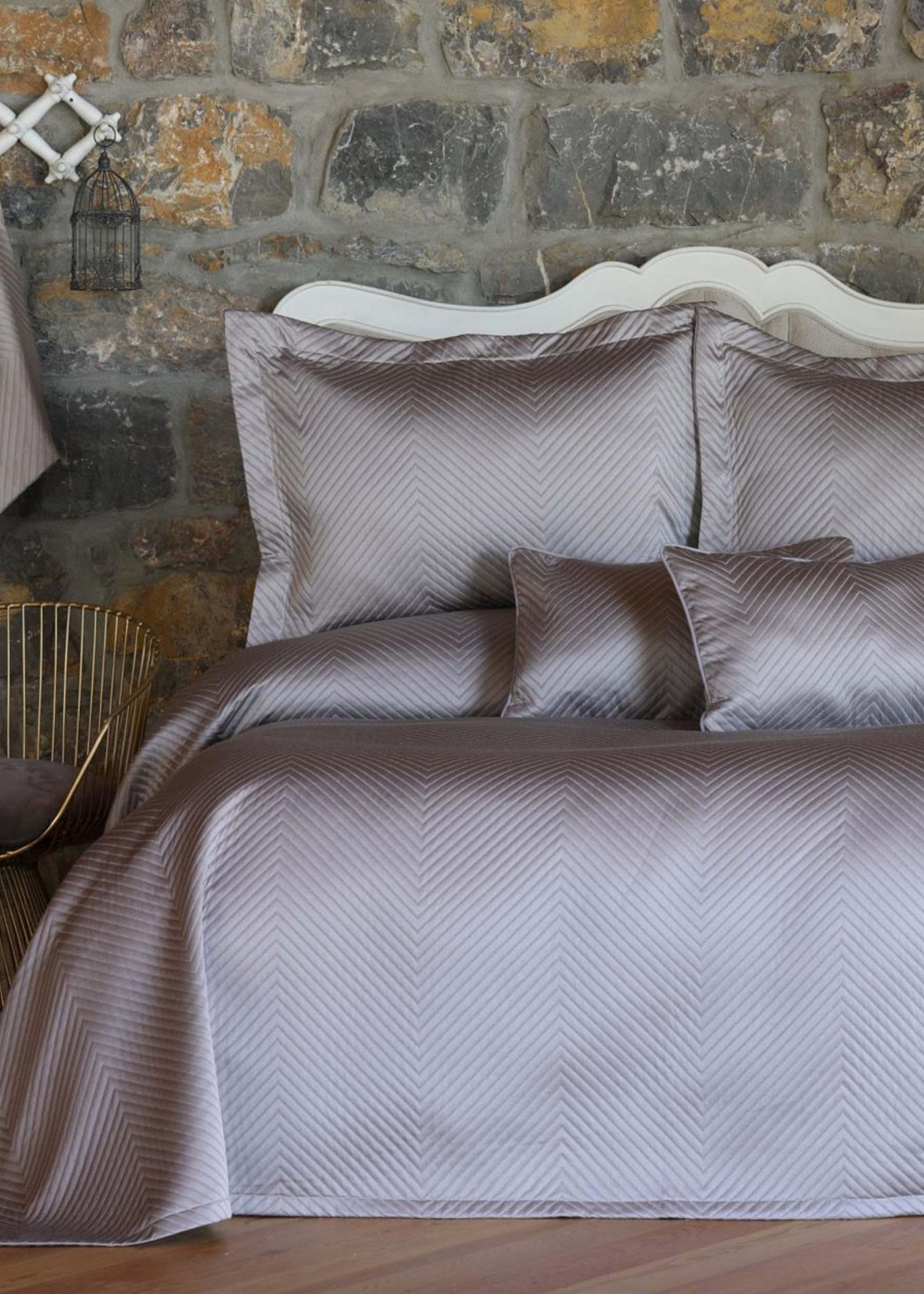 Karaca Home White Colletion Ice Gray Double Bedspread