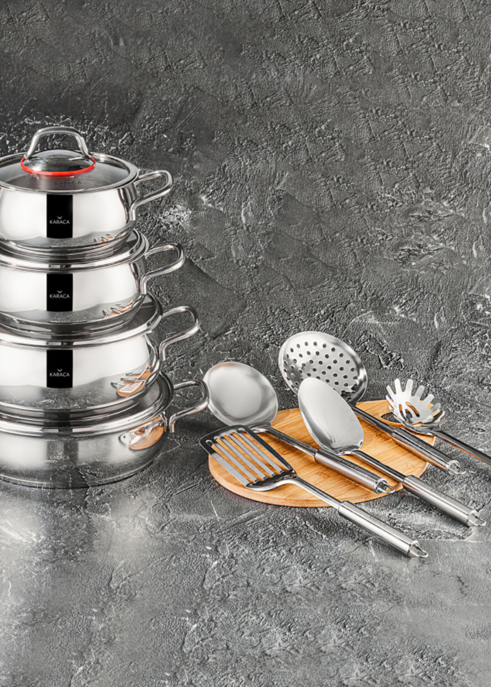 Karaca Emirgan Steel 13 Piece Cookware Set