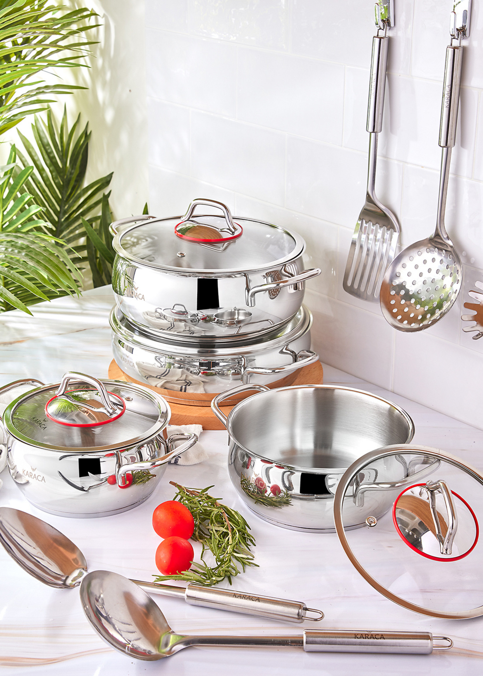 Karaca Emirgan Steel 13 Piece Cookware Set