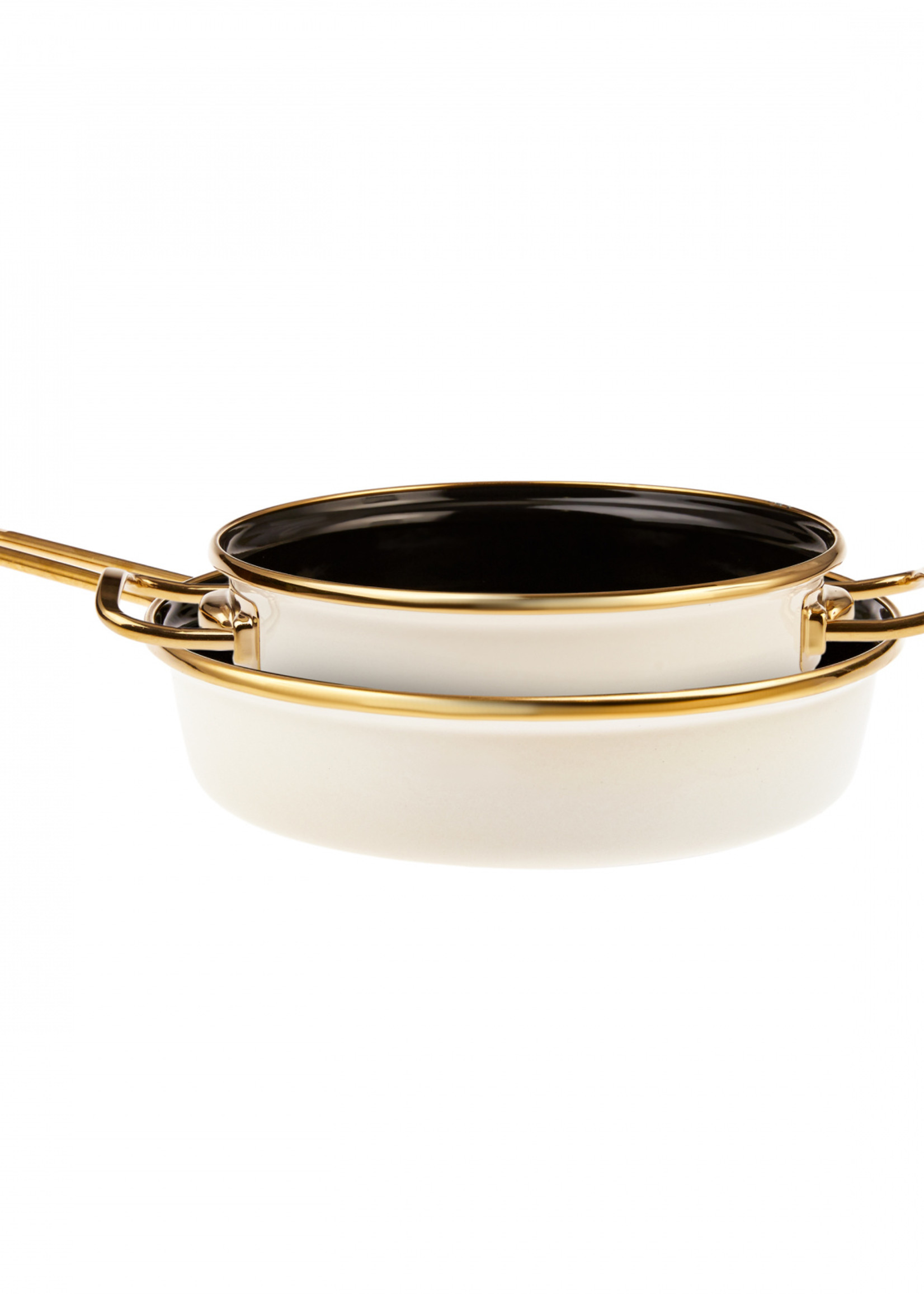 Karaca Retro Enamel Cream Frying Pan Set