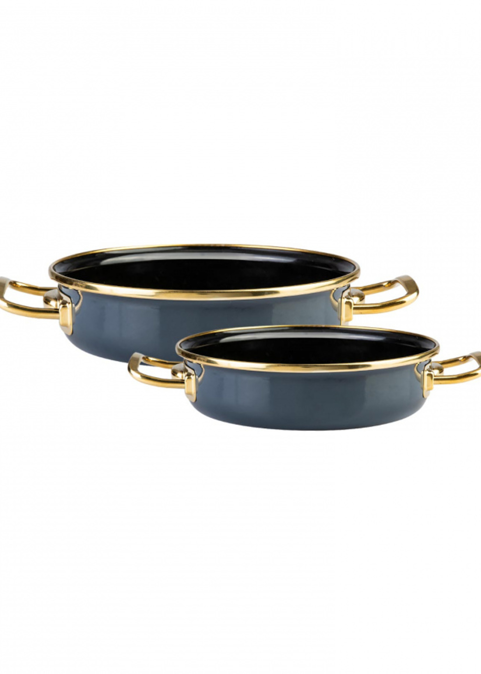 Karaca Retro Enamel Set of 2 Anthracite