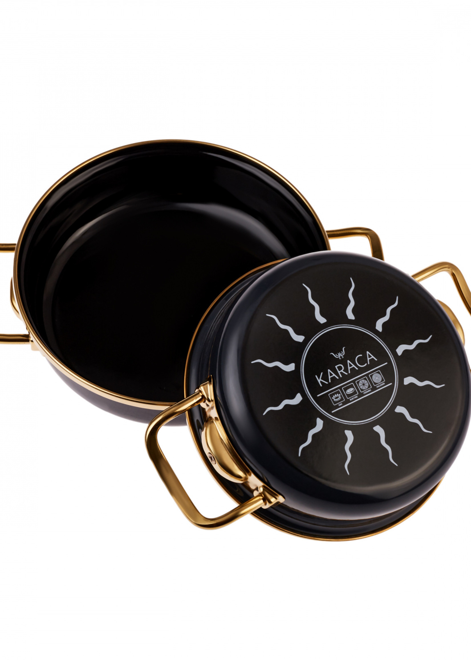 Karaca Retro Enamel Set of 2 Anthracite