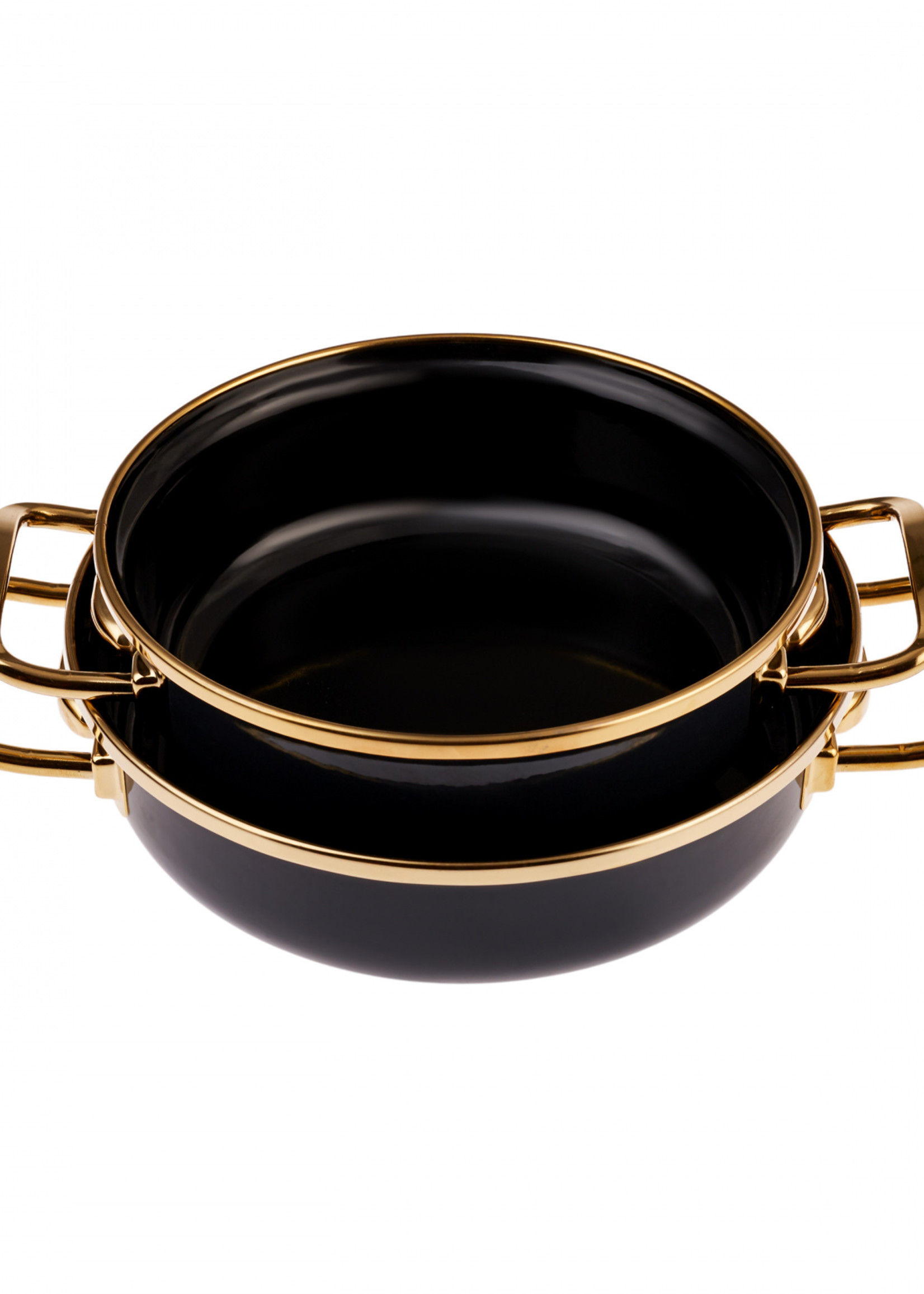 Karaca Retro Enamel Set of 2 Anthracite