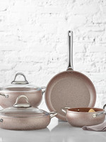Karaca Avanos Rose Bio Granite 7 Piece Cookware Set