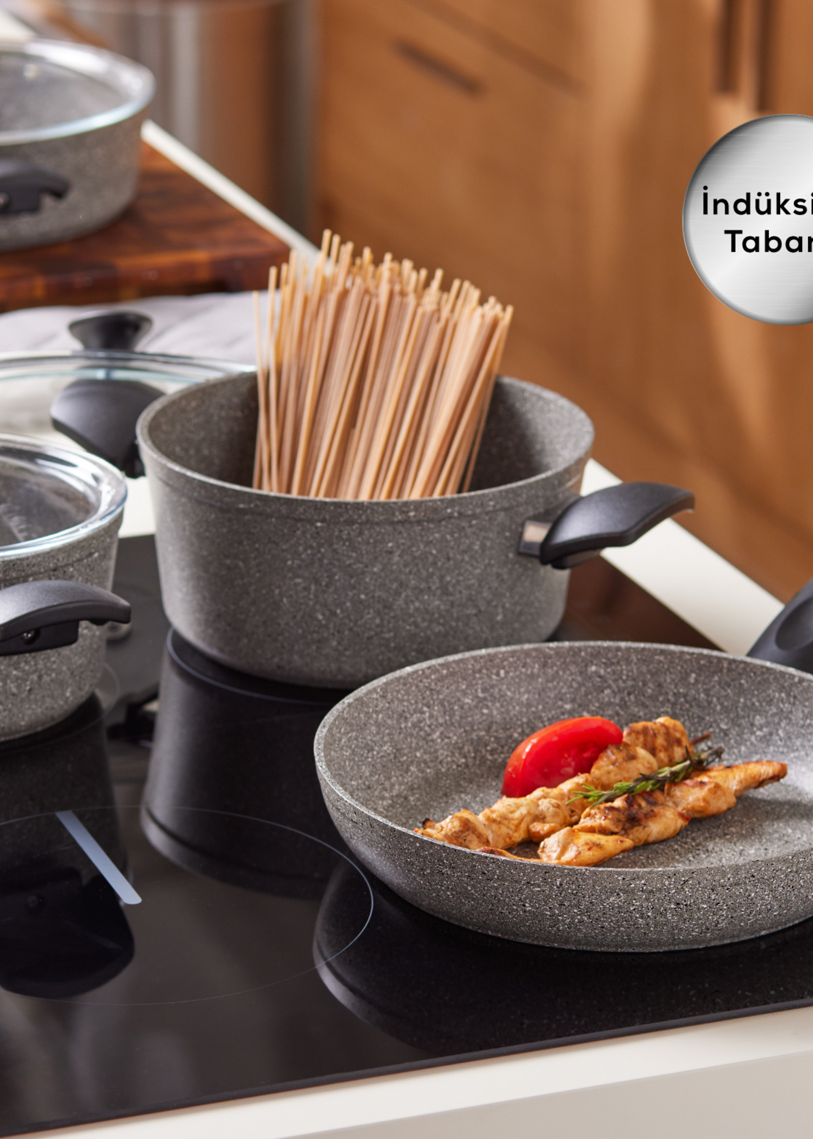 Karaca Biogranit Gray New 7 Piece Cookware Set