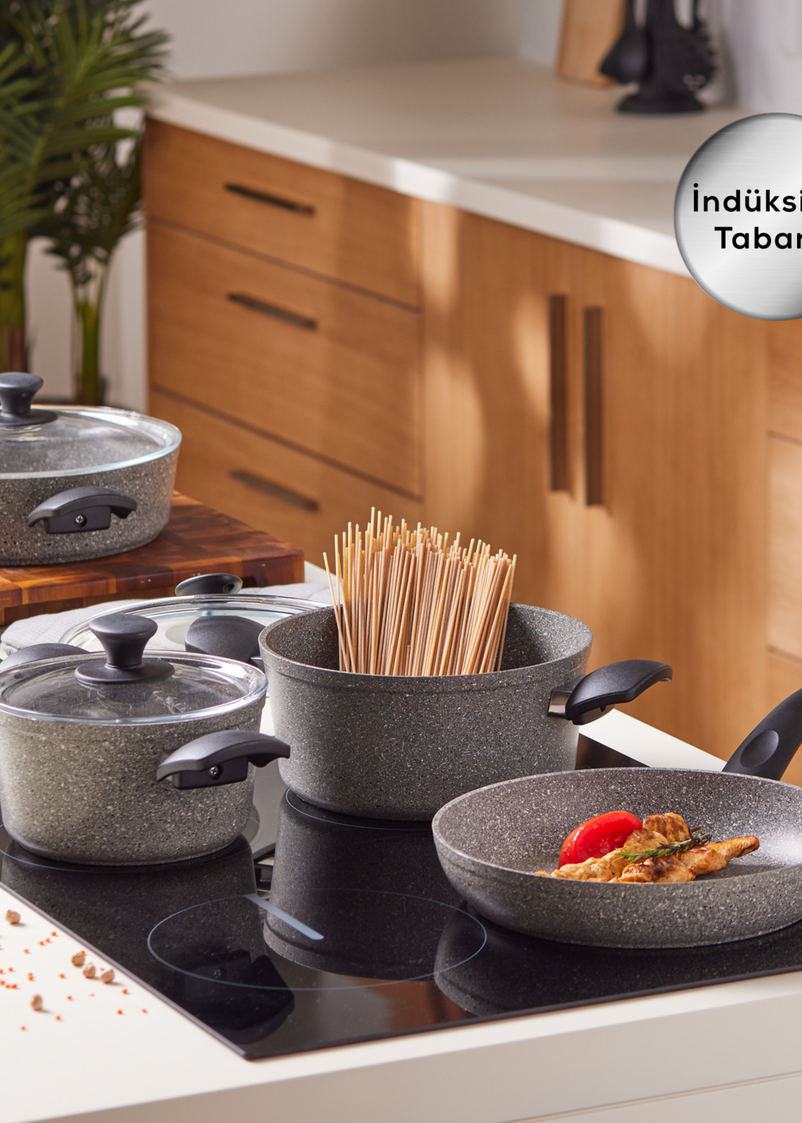 Karaca Biogranit Gray New 7 Piece Cookware Set