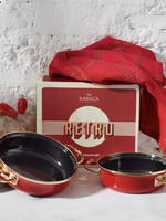 Karaca Retro Enamel Set of 2 Red