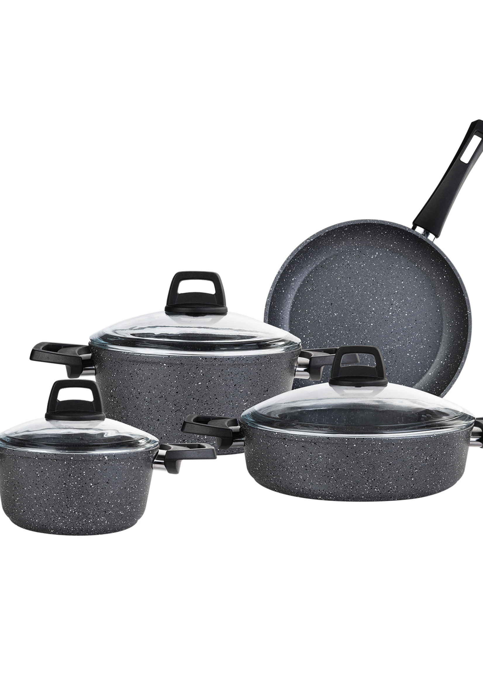 Karaca Atlas Bio Granite 7 Piece Cookware Set