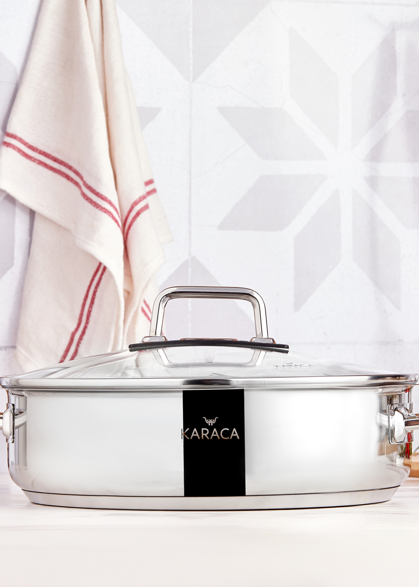 Karaca Galaxy Steel Low Pot 26 cm 3.4 Lt