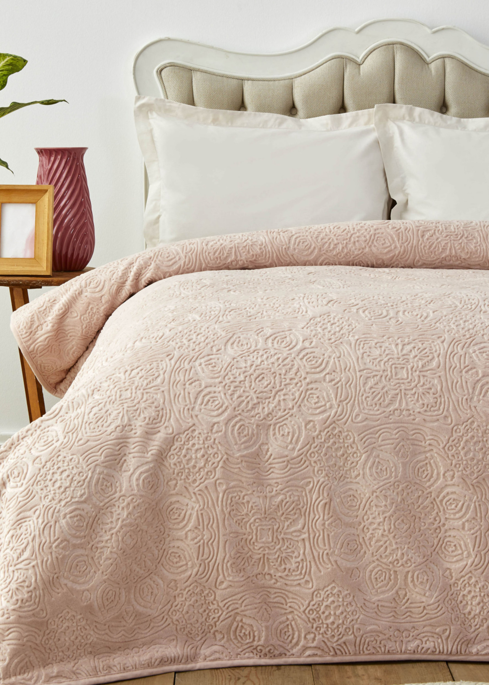 Karaca Home Scala Powder Double Embosy Blanket