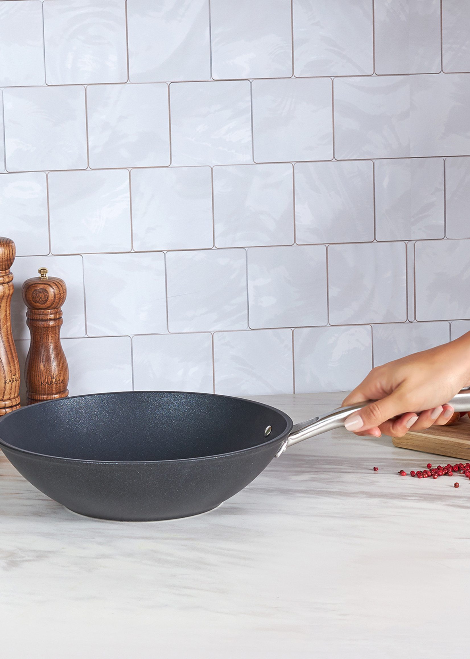 Karaca Bio Diamond Pro Induction Based Wok Pan 28 cm 2.8 Lt