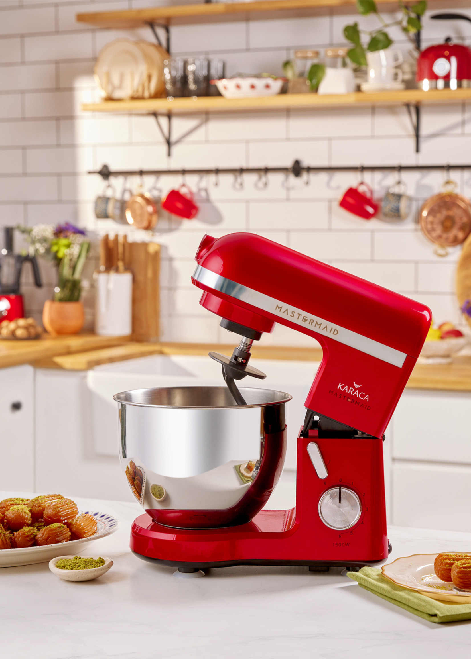 Karaca Mastermaid Chef Stand Mixer Imperial Red 1500W 5 Lt