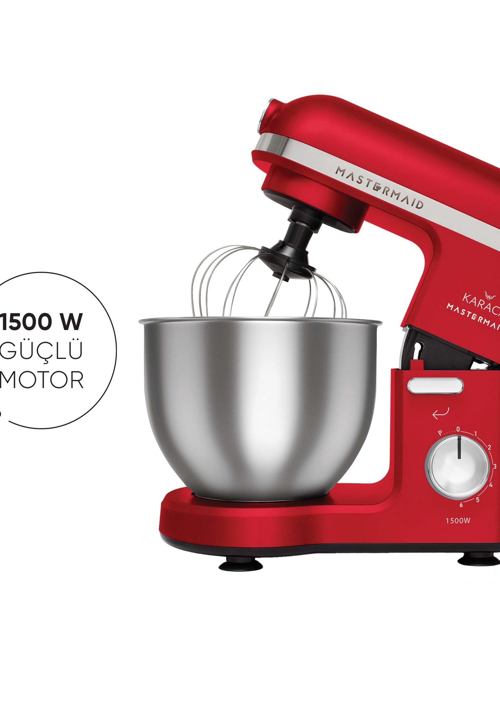 Karaca Mastermaid Chef Stand Mixer Imperial Red 1500W 5 Lt