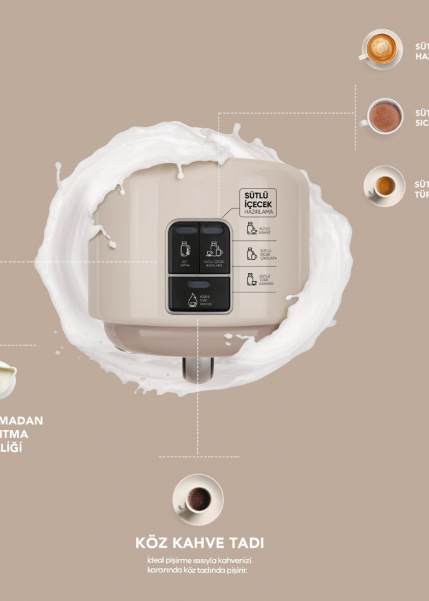 Karaca Hatır Mod Milk Turkish Coffee Machine Latte