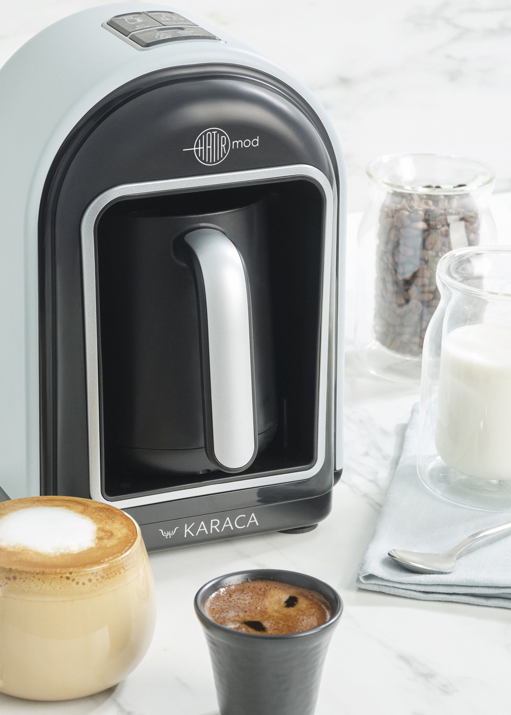 Karaca Hatır Mod Milk Turkish Coffee Machine Silver