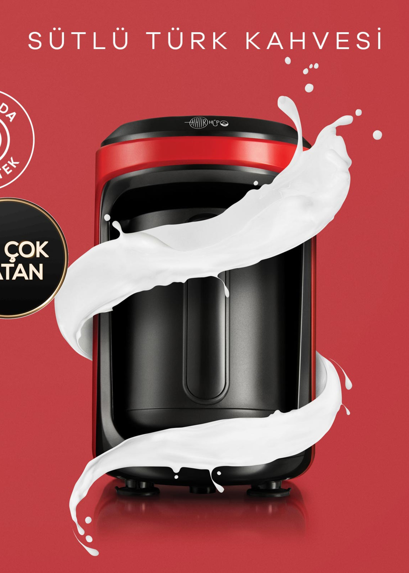 Karaca Hatır Hüps Milk Turkish Coffee Machine Red