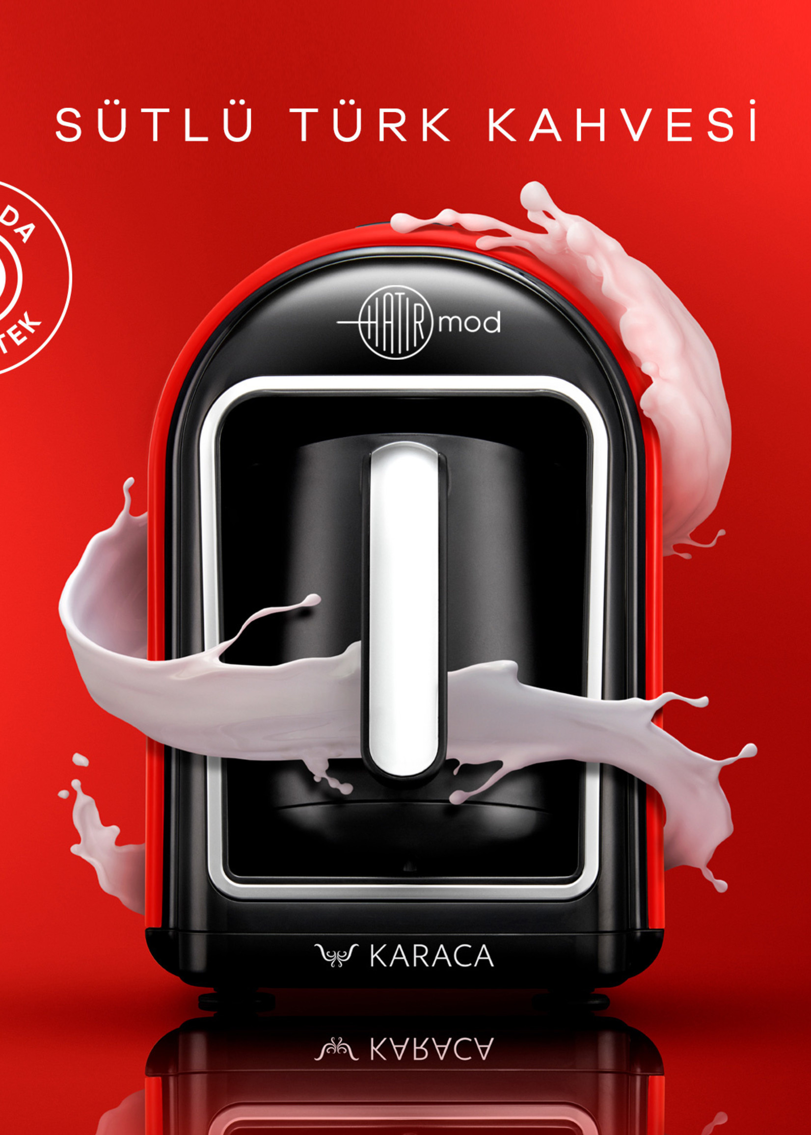 Karaca Hatır Mod Milk Turkish Coffee Machine Red