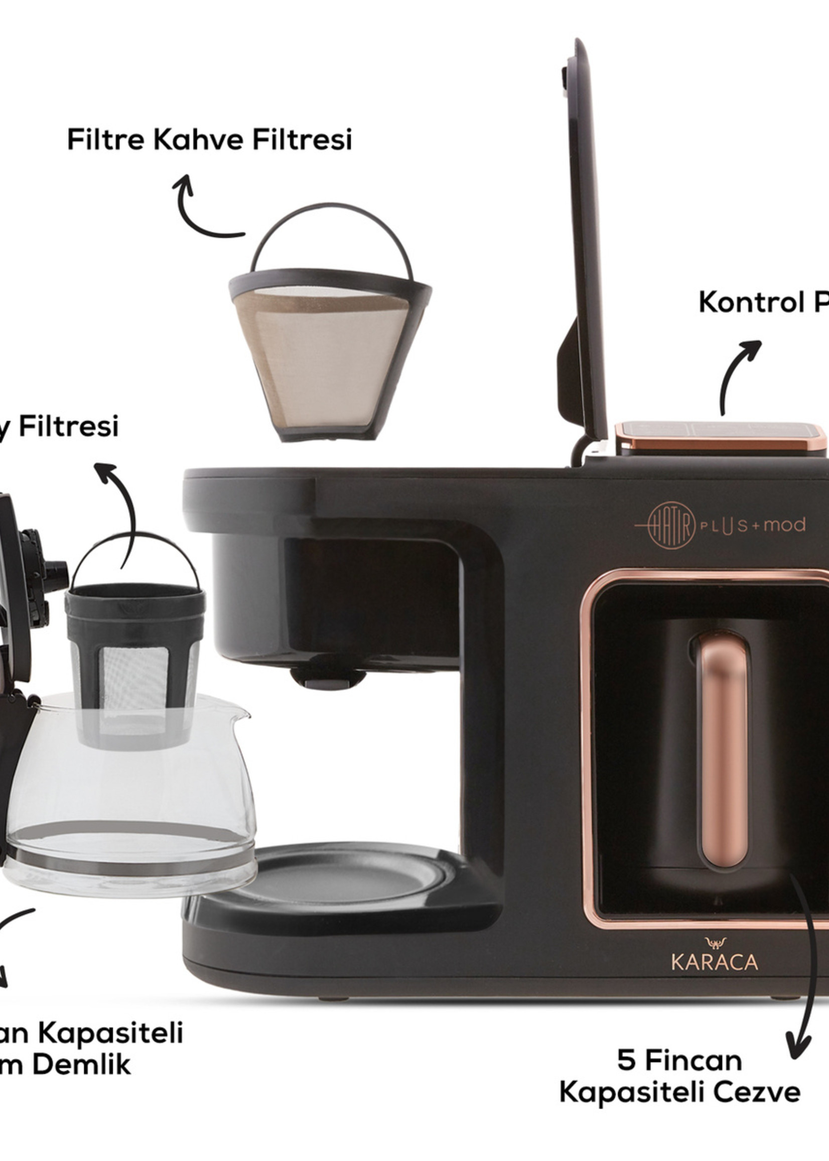 Karaca Hatır Plus Mod 5 in 1 Coffee And Tea Maker Cream
