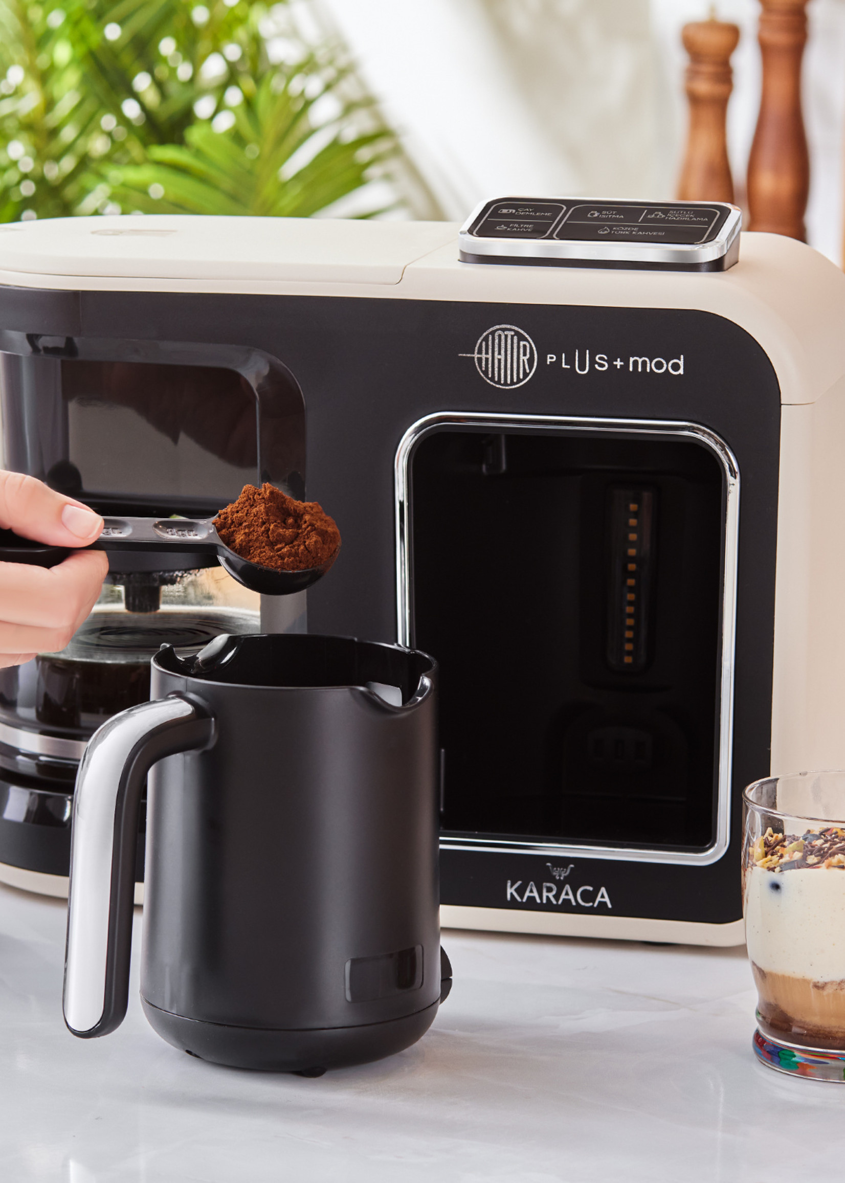 Karaca Hatır Plus Mod 5 in 1 Coffee And Tea Maker Cream