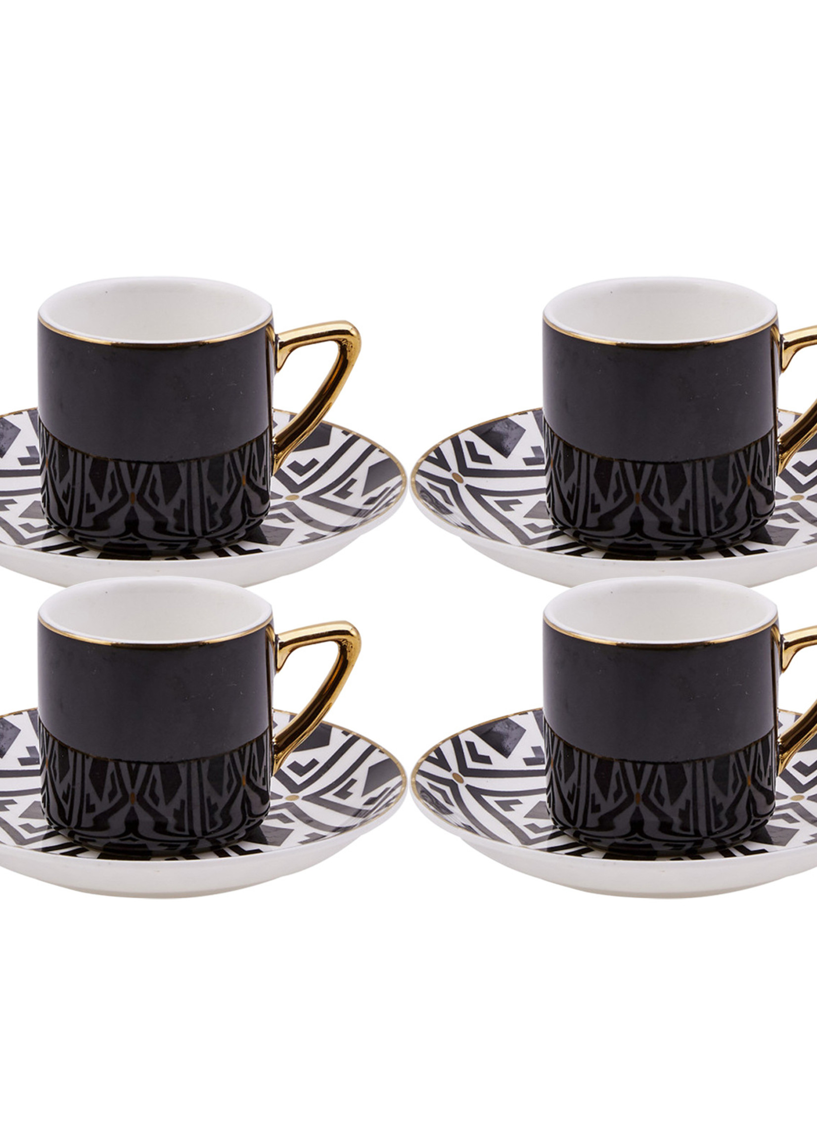 Karaca Monochrome Set of 4 Coffee Cups 90 ml