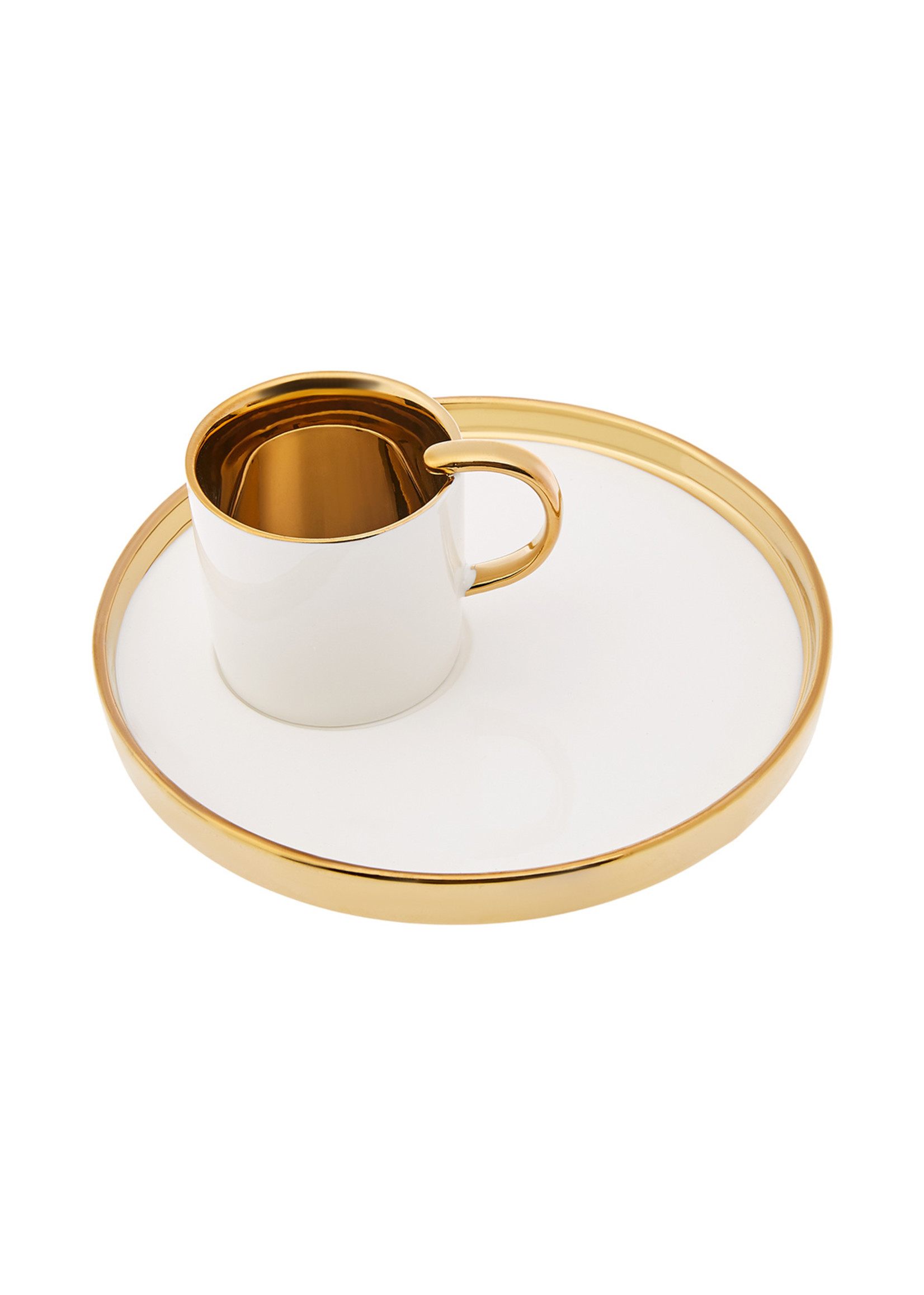 Karaca Levin White Set of 2 Coffee Cups 100 ml