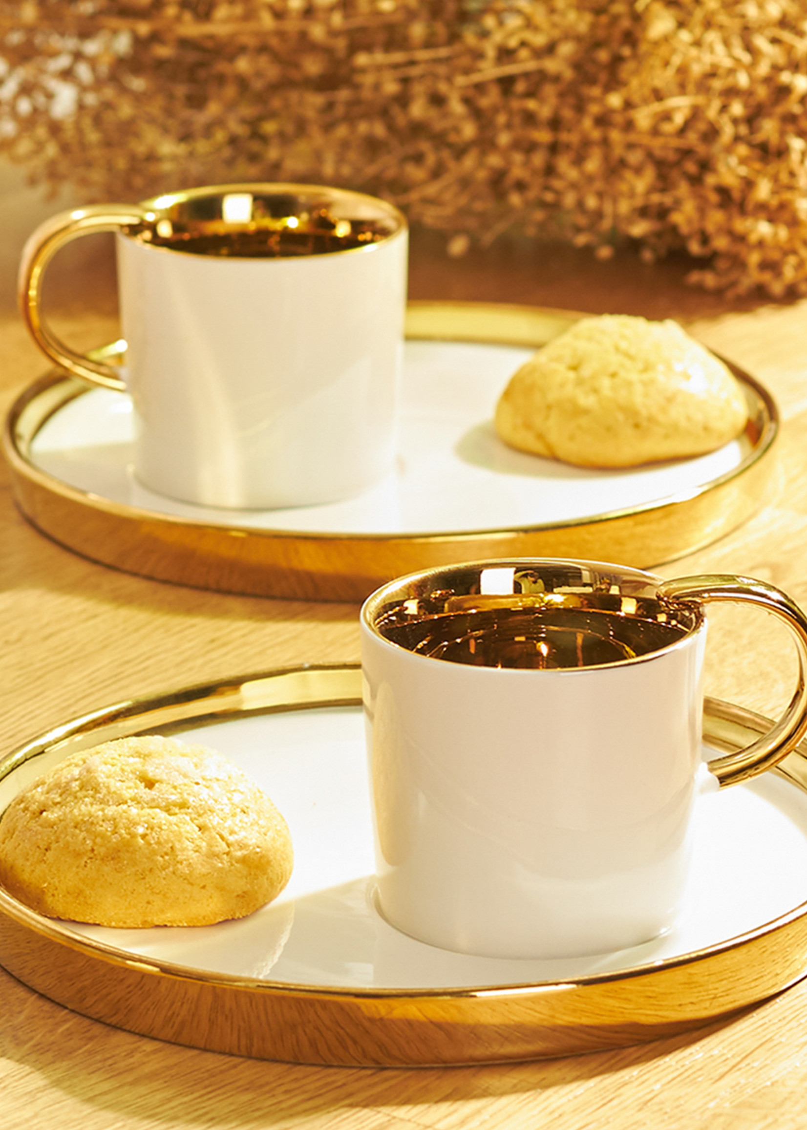 Karaca Levin White Set of 2 Coffee Cups 100 ml