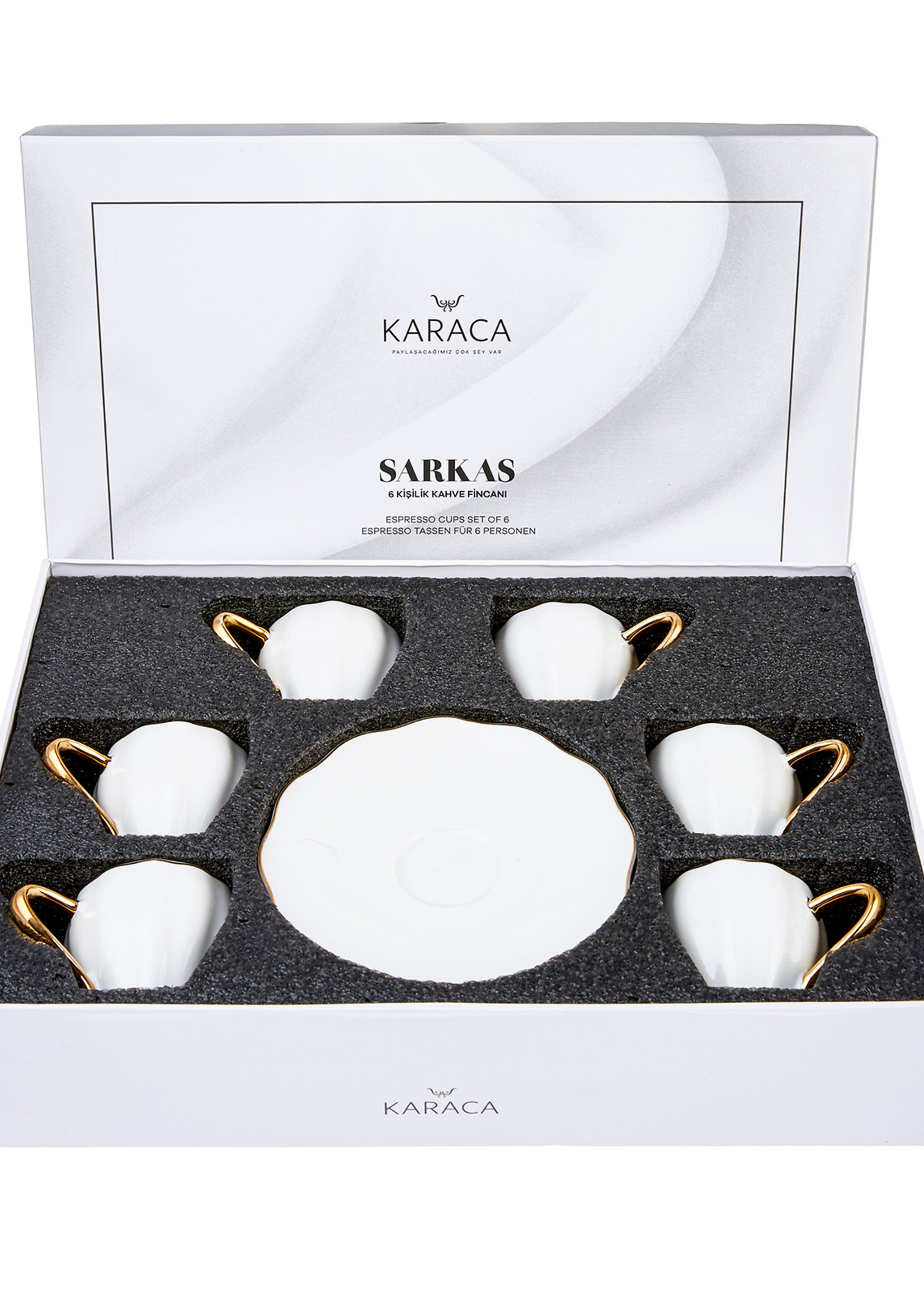 Karaca Sarkas Set of 6 Coffee Cups 80 ml