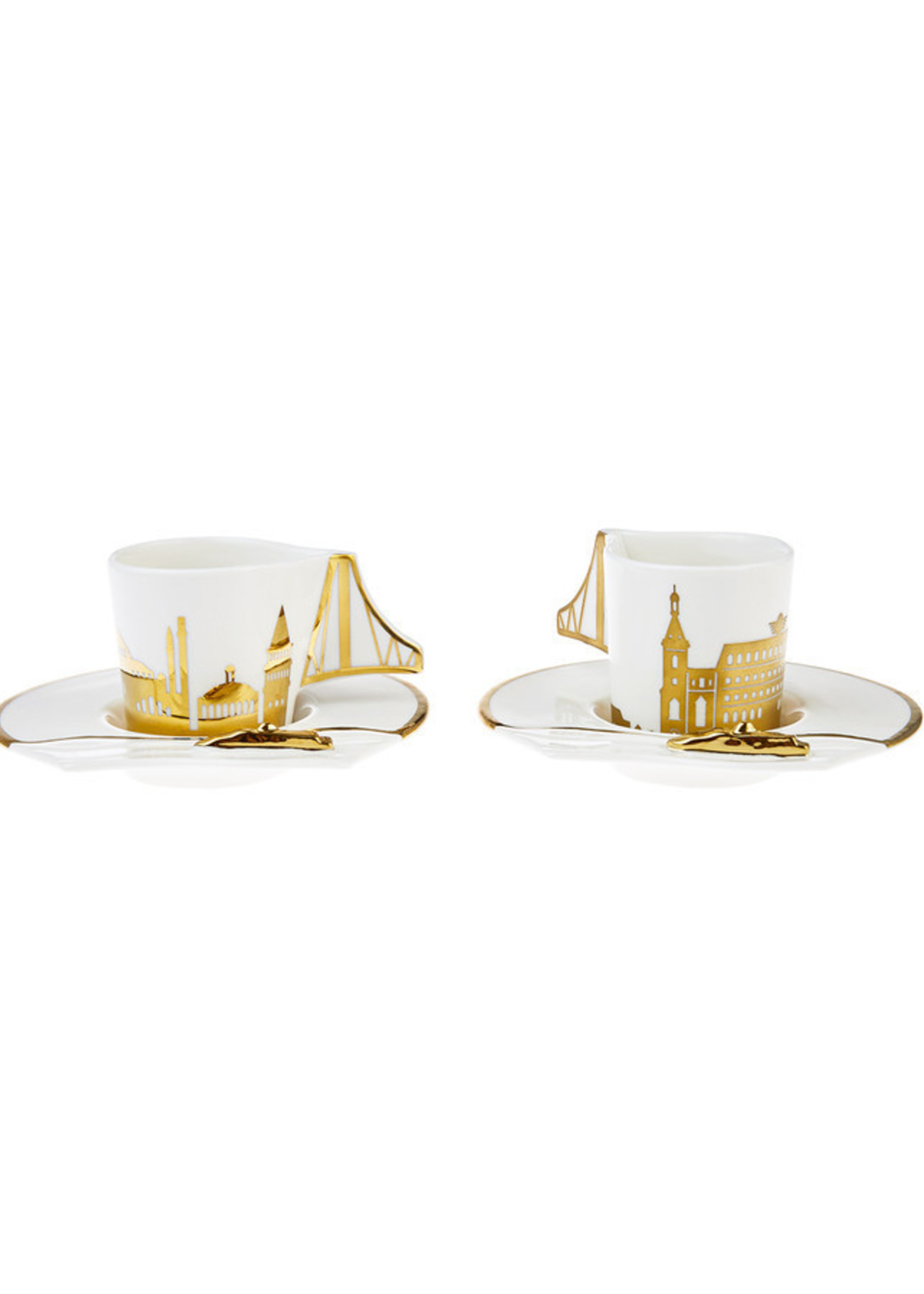 Karaca Bosphorus 4-Piece Coffee Cup Set for 2 Persons