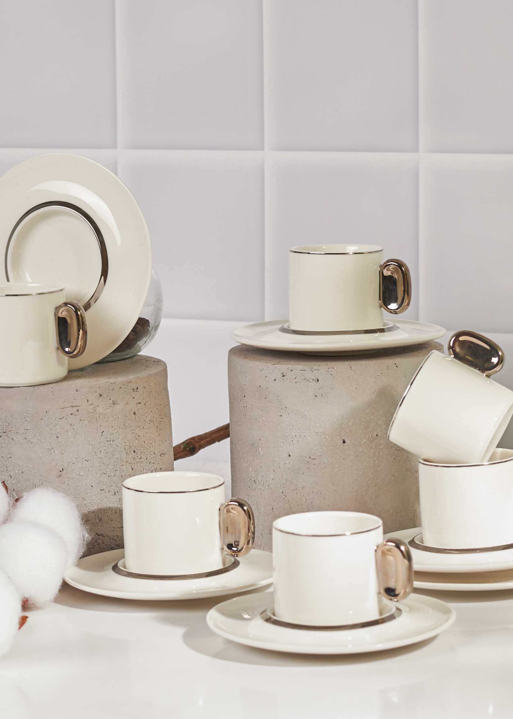 Karaca Slot 6 Person Coffee Cup Set