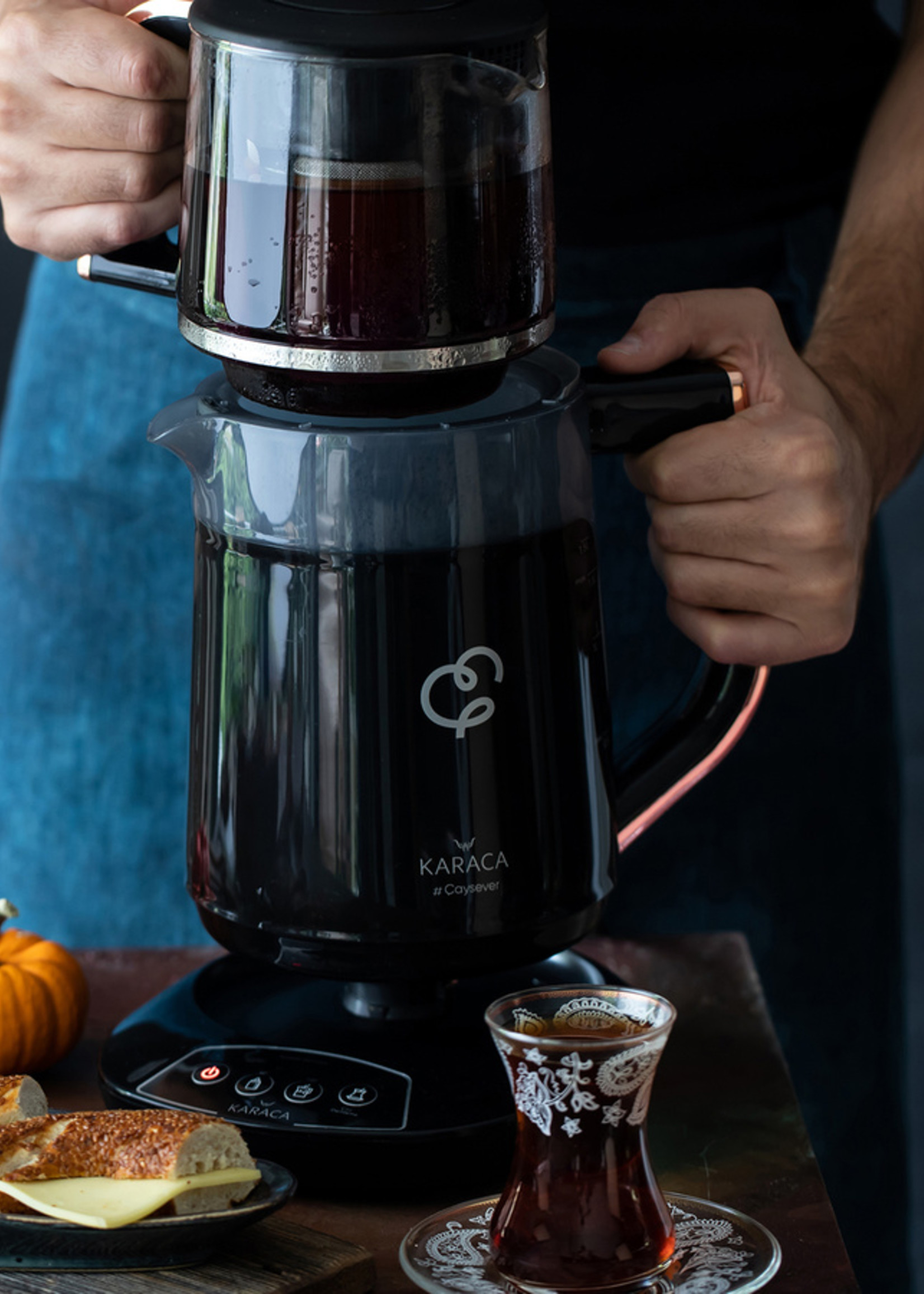Karaca Çaysever Talking Tea Maker 1700W Rosegold