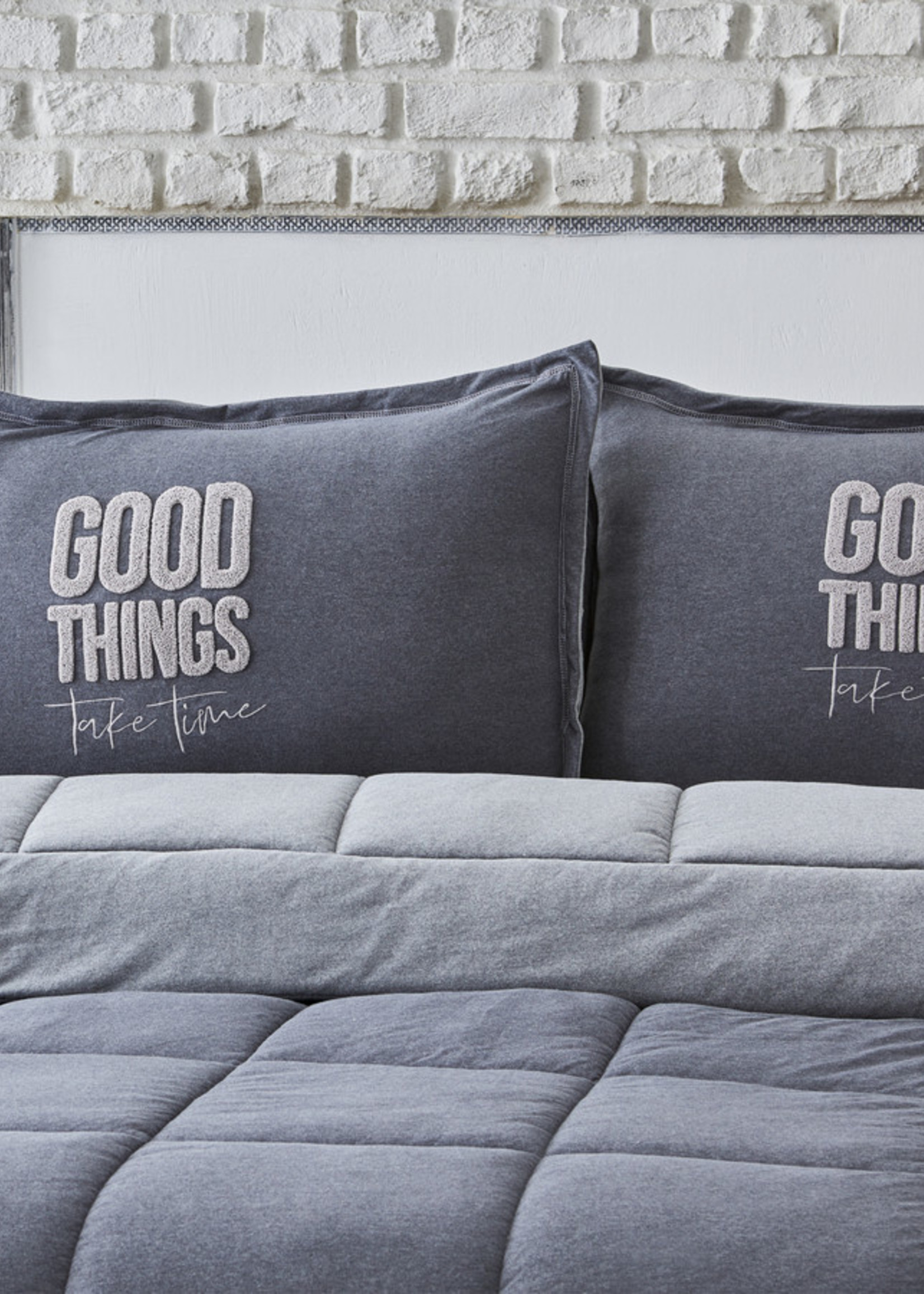 Karaca Home Softy Gray Single Cotton Comfort Set