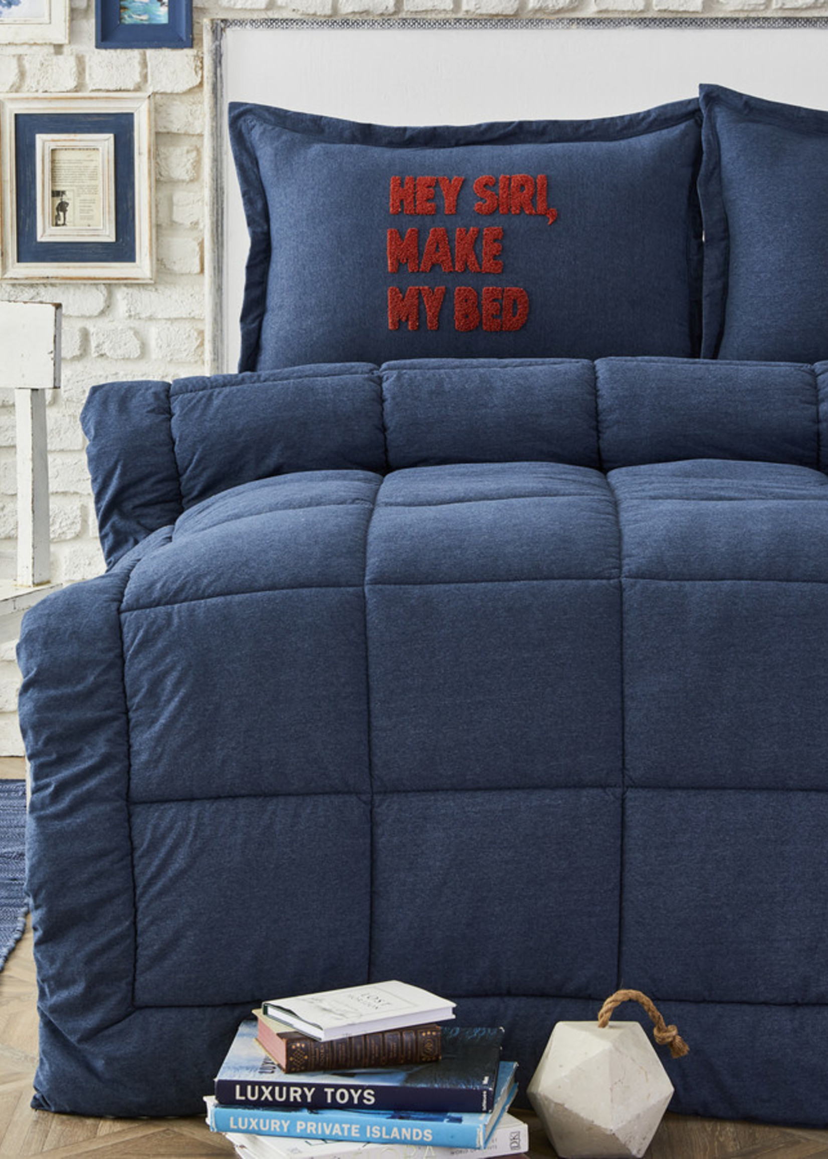 Karaca Home Softy Indigo Double Cotton Comfort Set