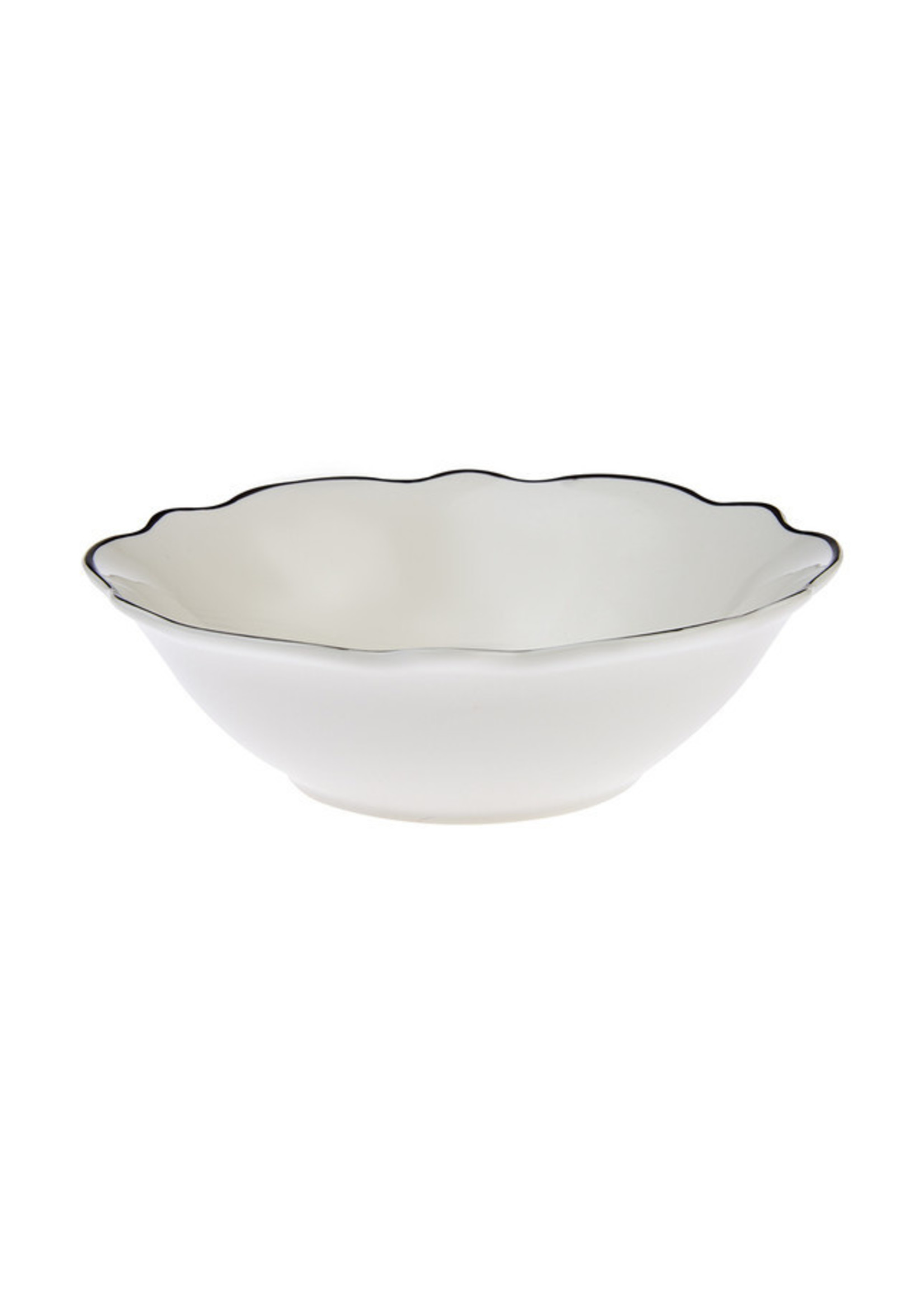 Karaca Almond Black Line 24 Pieces 6 Person Dinnerware
