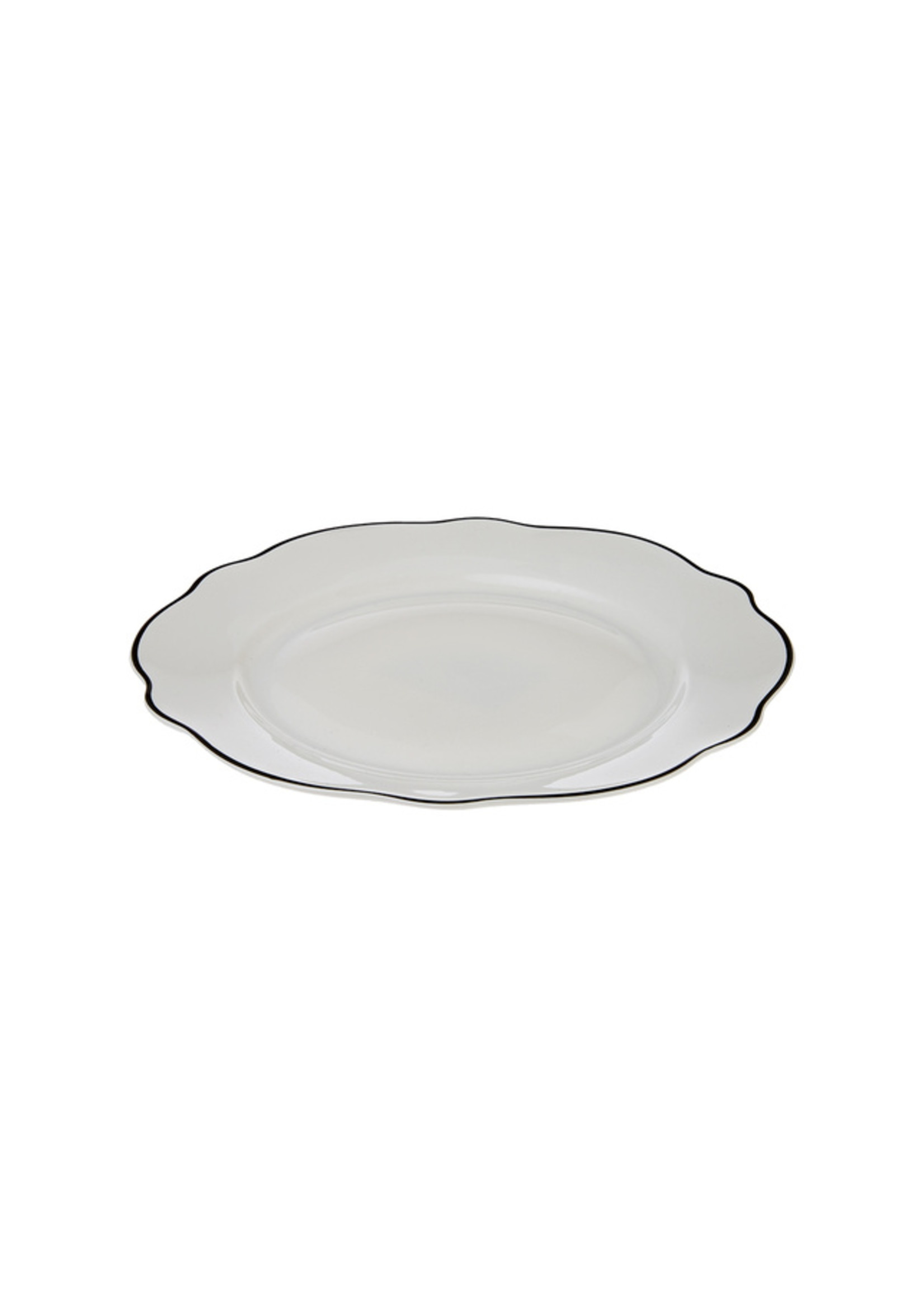 Karaca Almond Black Line 24 Pieces 6 Person Dinnerware