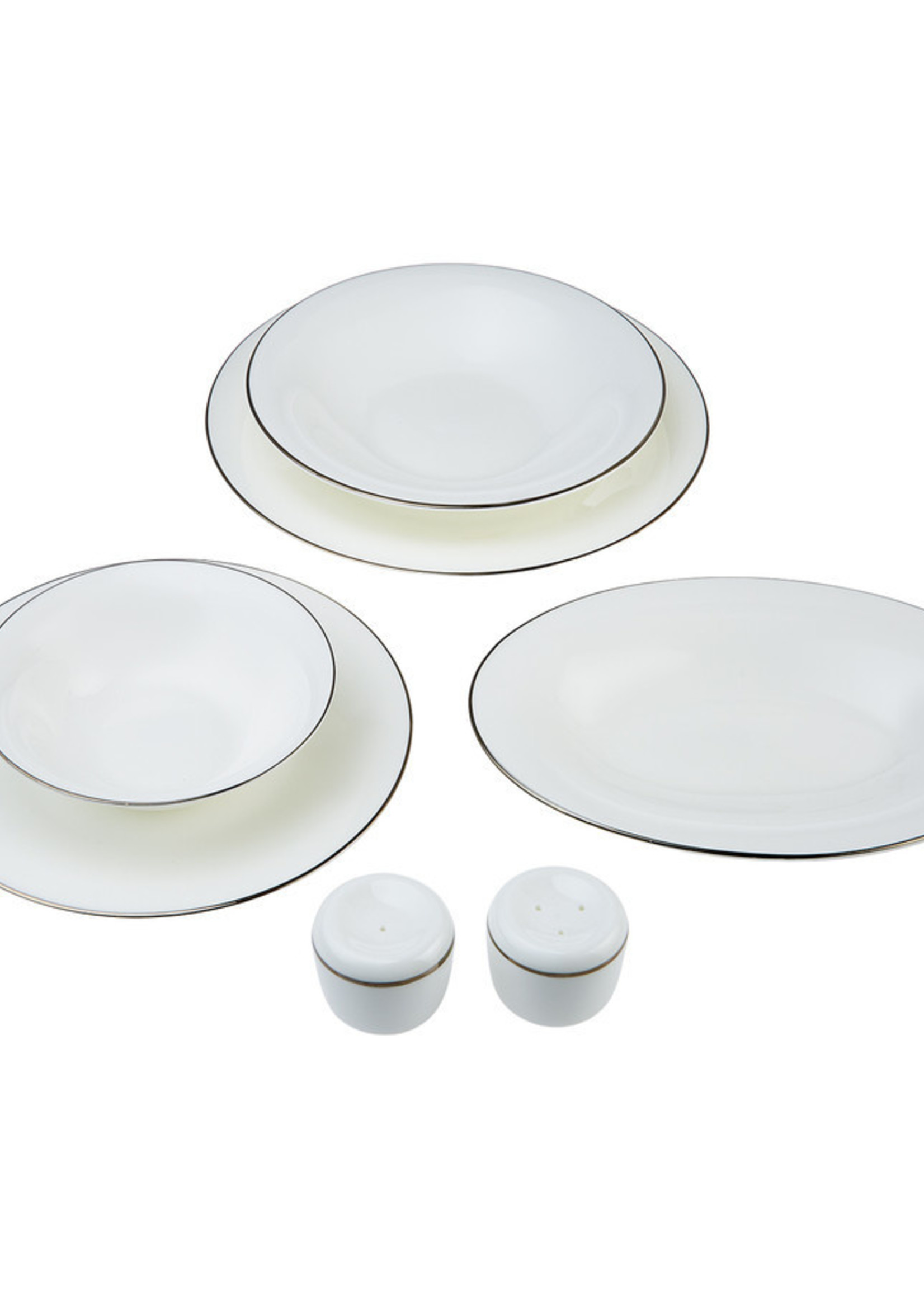 Karaca Fine Pearl Elizabeth 28 Pieces Platinum Pearl Dinnerware Set for 6 Persons