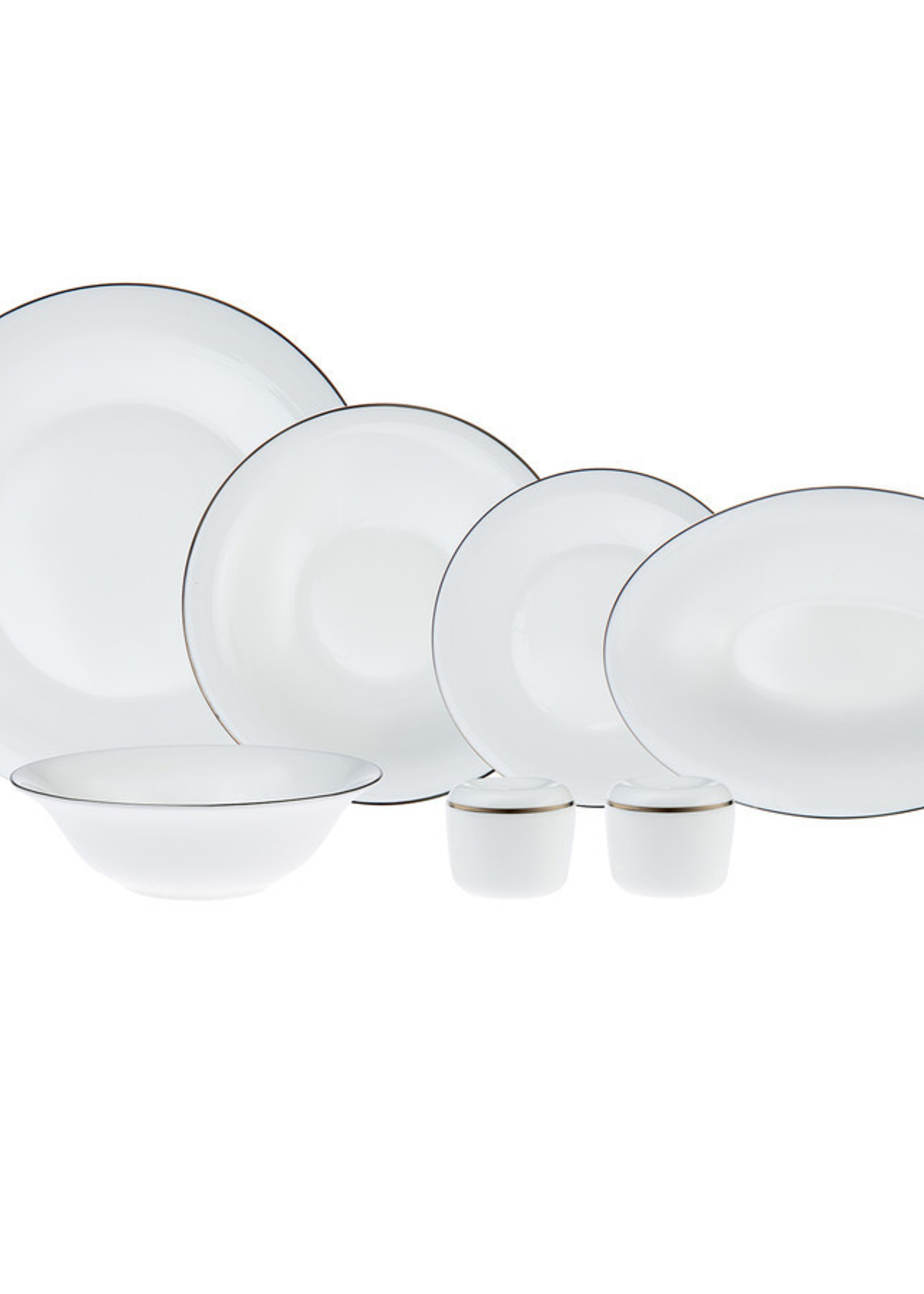 Karaca Fine Pearl Elizabeth 28 Pieces Platinum Pearl Dinnerware Set for 6 Persons
