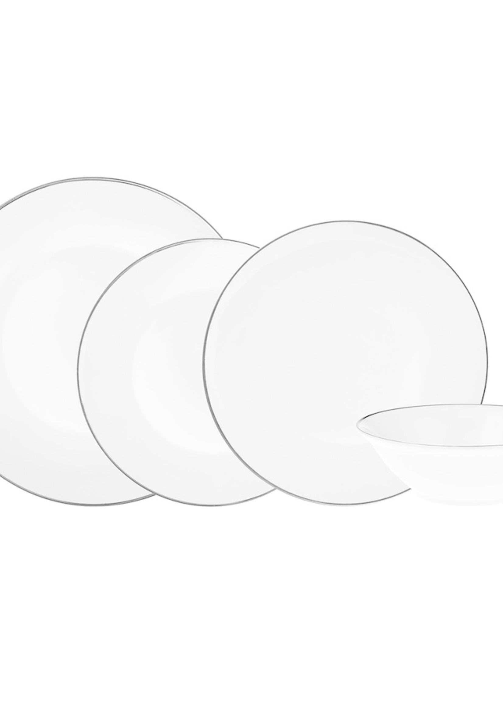 Karaca Alicia 24 Pieces 6 Person Porcelain Platinum Dinnerware