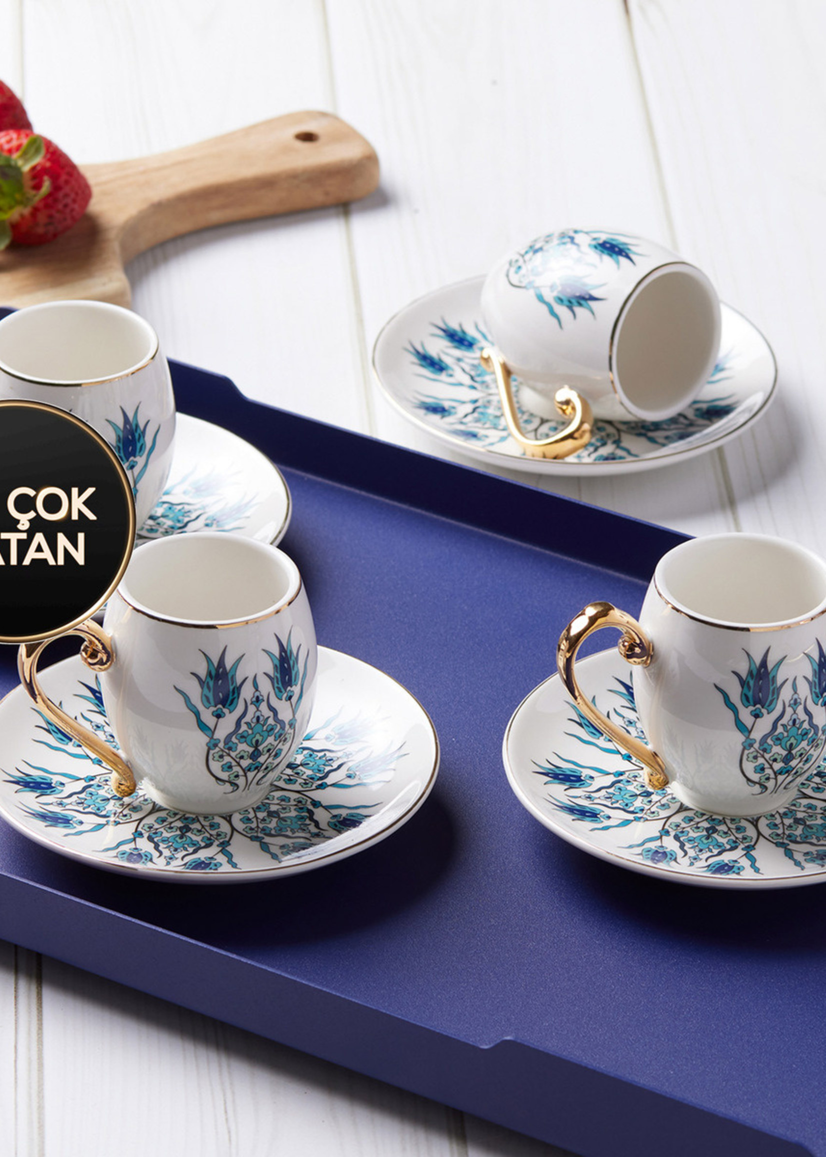 Karaca Iznik Set of 6 Coffee Cups 90 ml