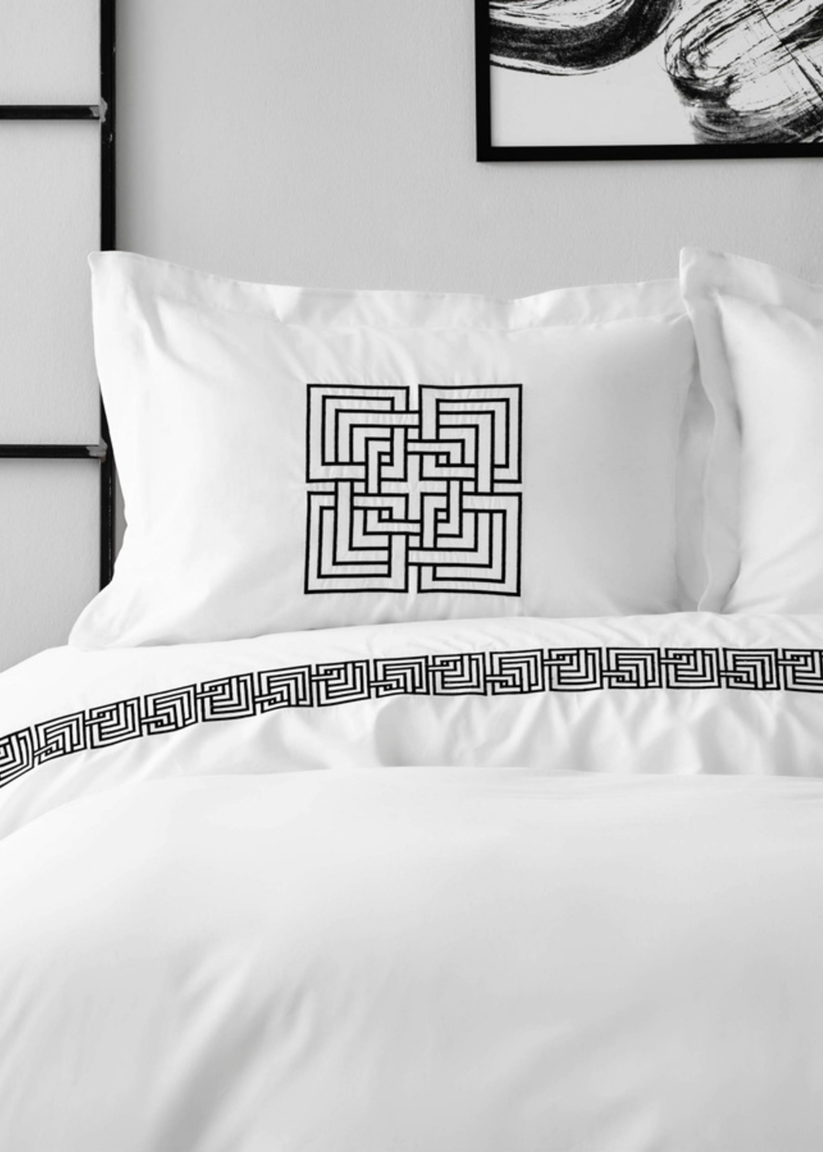 Karaca Home Bahia Black Embroidered 100% Cotton Double Linens Set