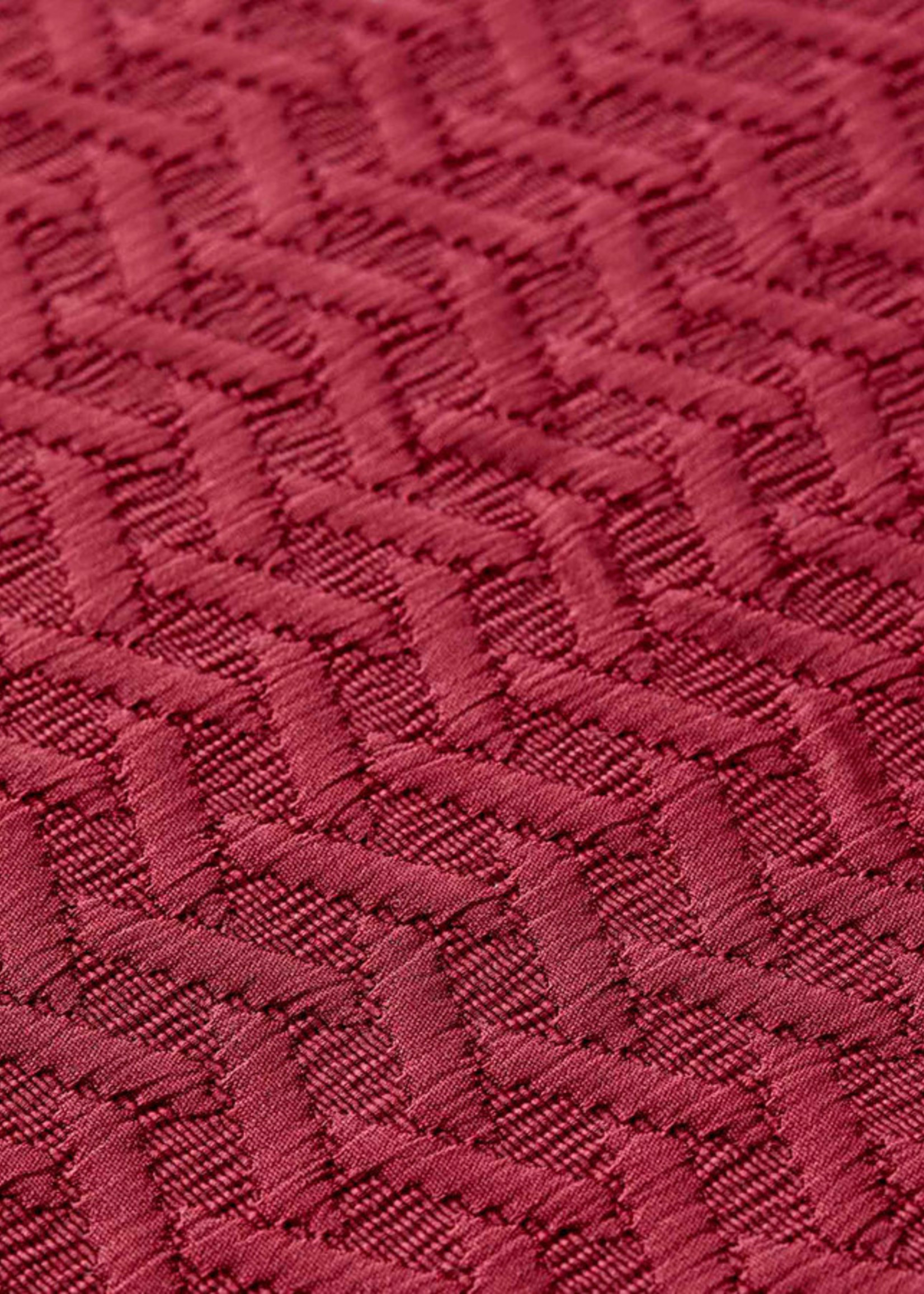 Karaca Home Charm Bold Claret Red Double Bedspread Set