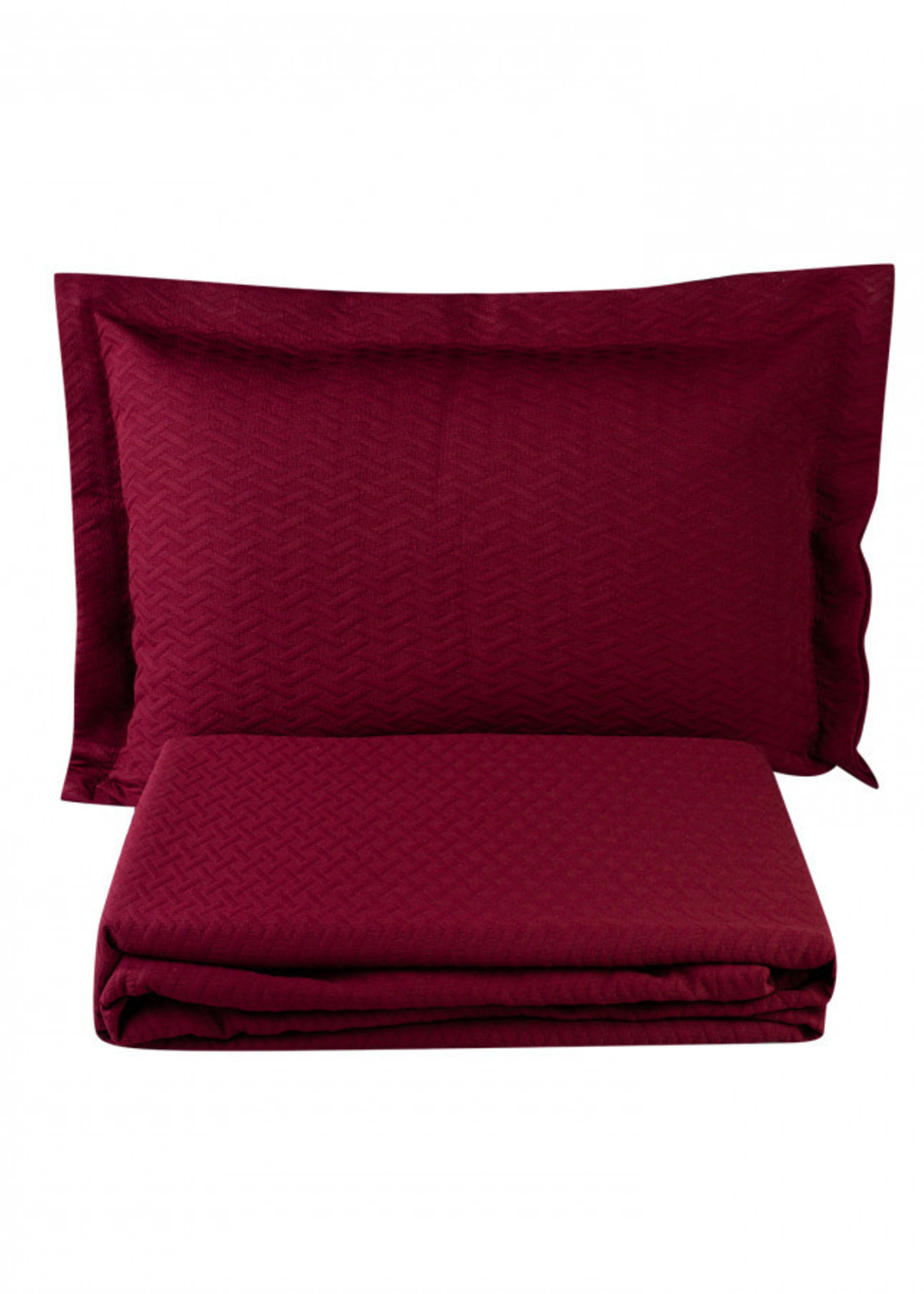 Karaca Home Charm Bold Claret Red Double Bedspread Set