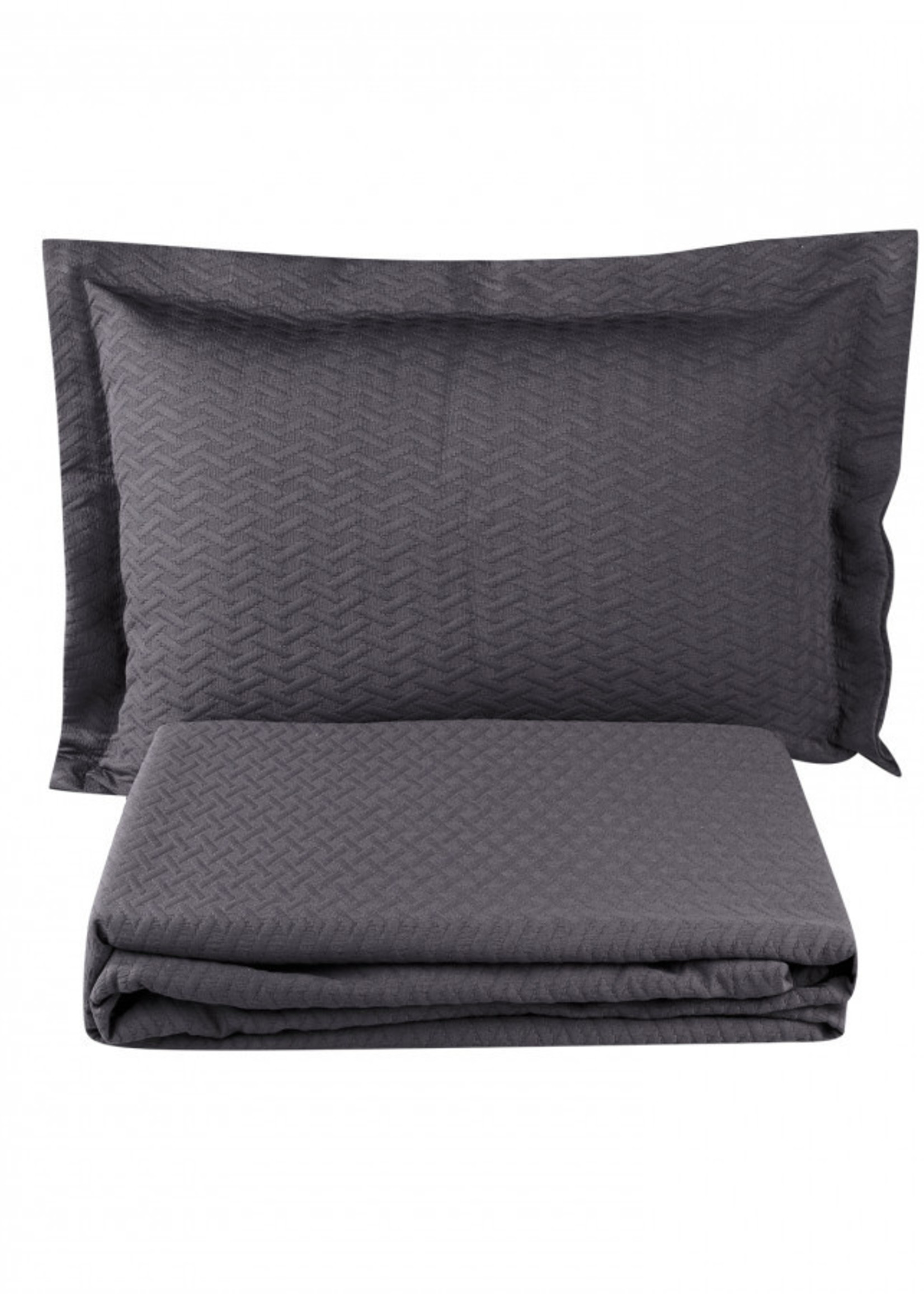 Karaca Home Charm Bold Anthracite Double Linen Set