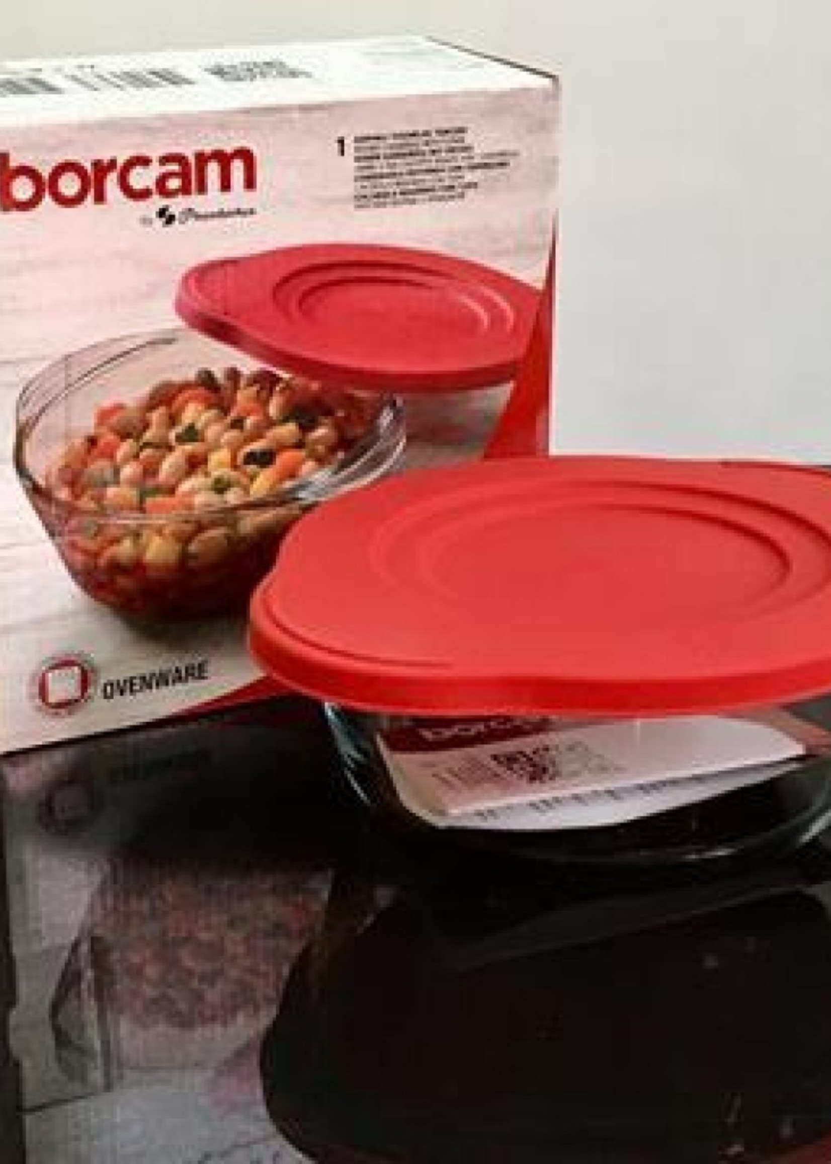 Paşabahçe Round Pyrex Glass with Plastic Cover PB-59133