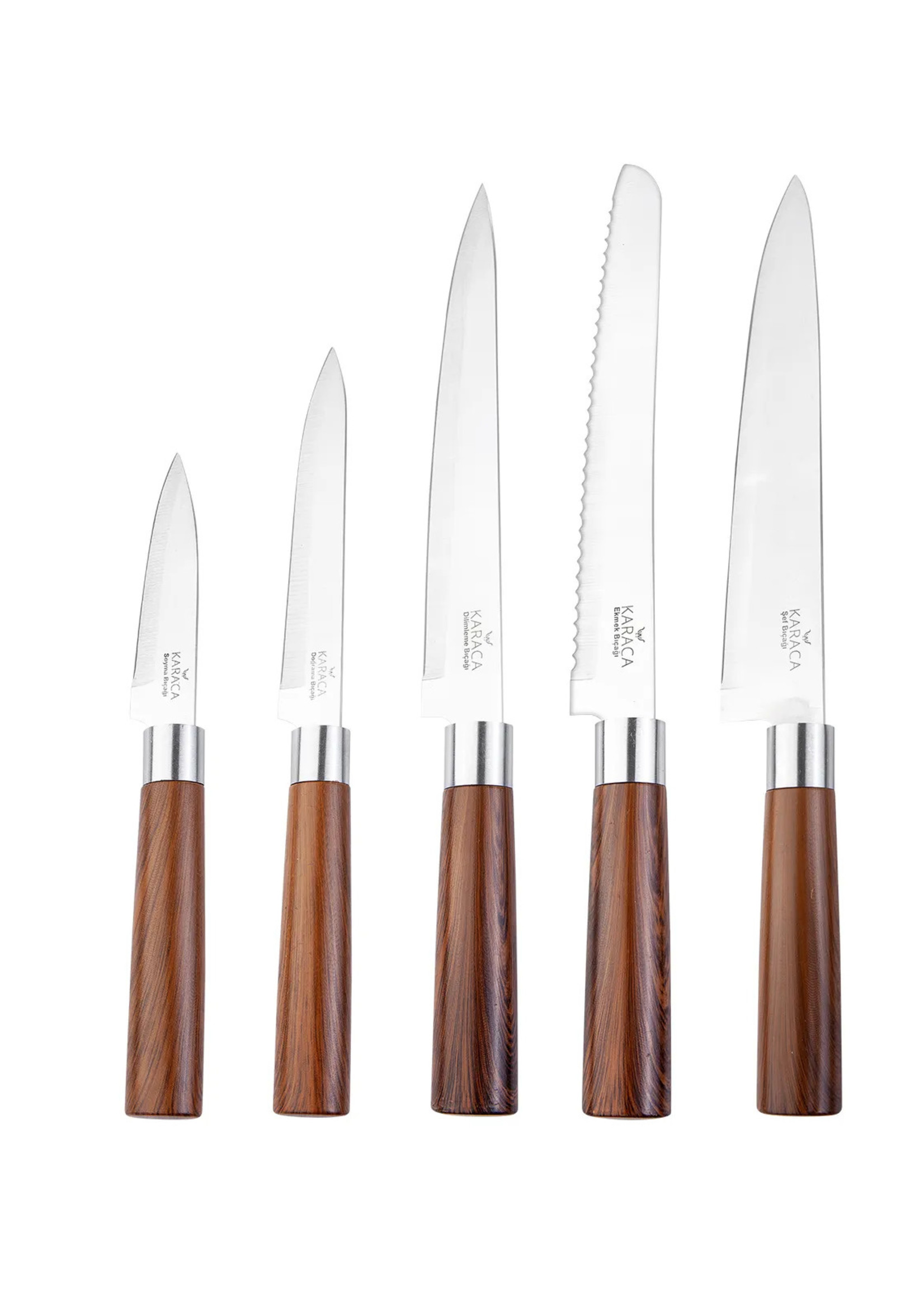 Karaca Retro Red 6 Piece Knife Set –