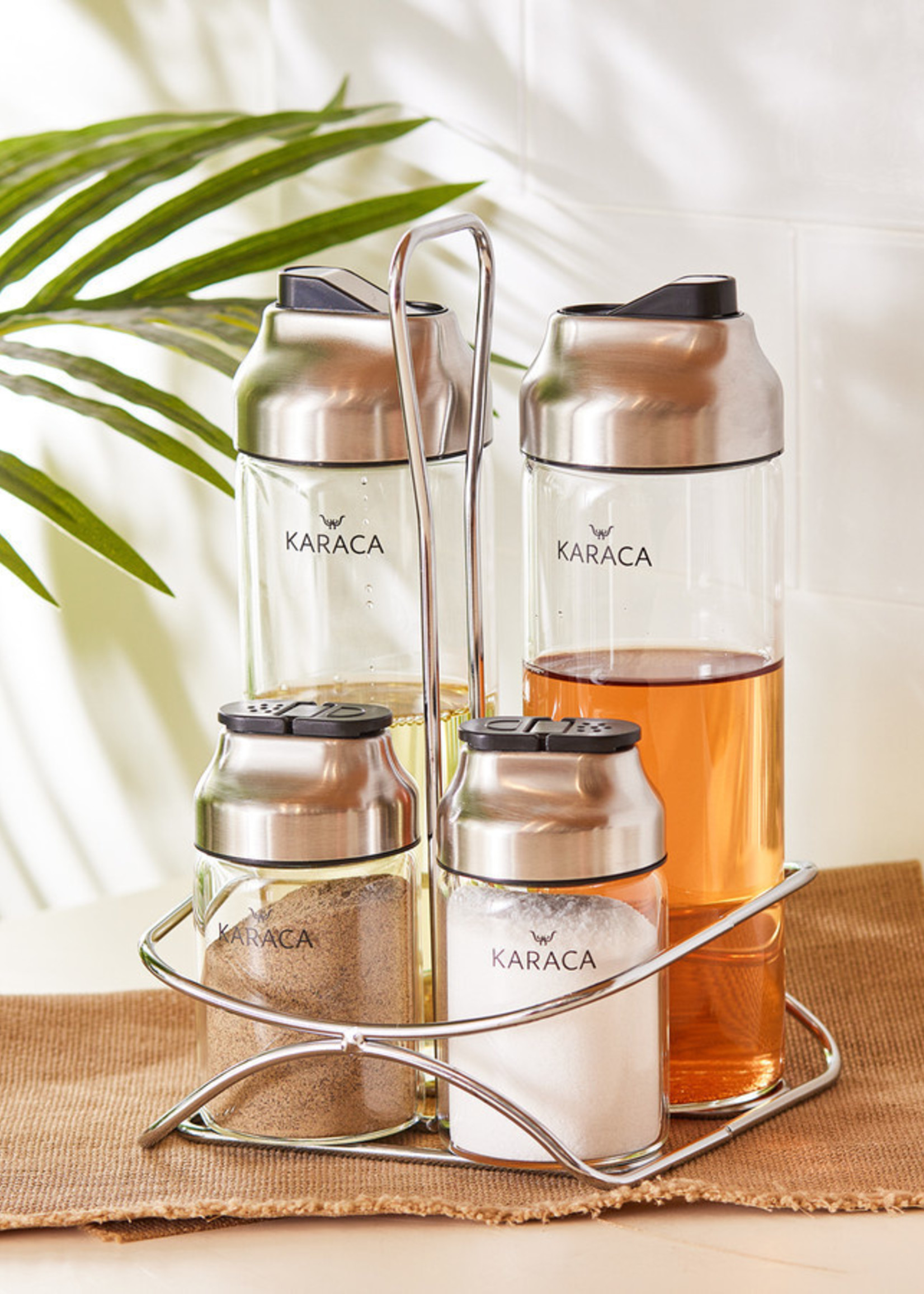 Karaca Dimple Steel 5 Piece Salad Set
