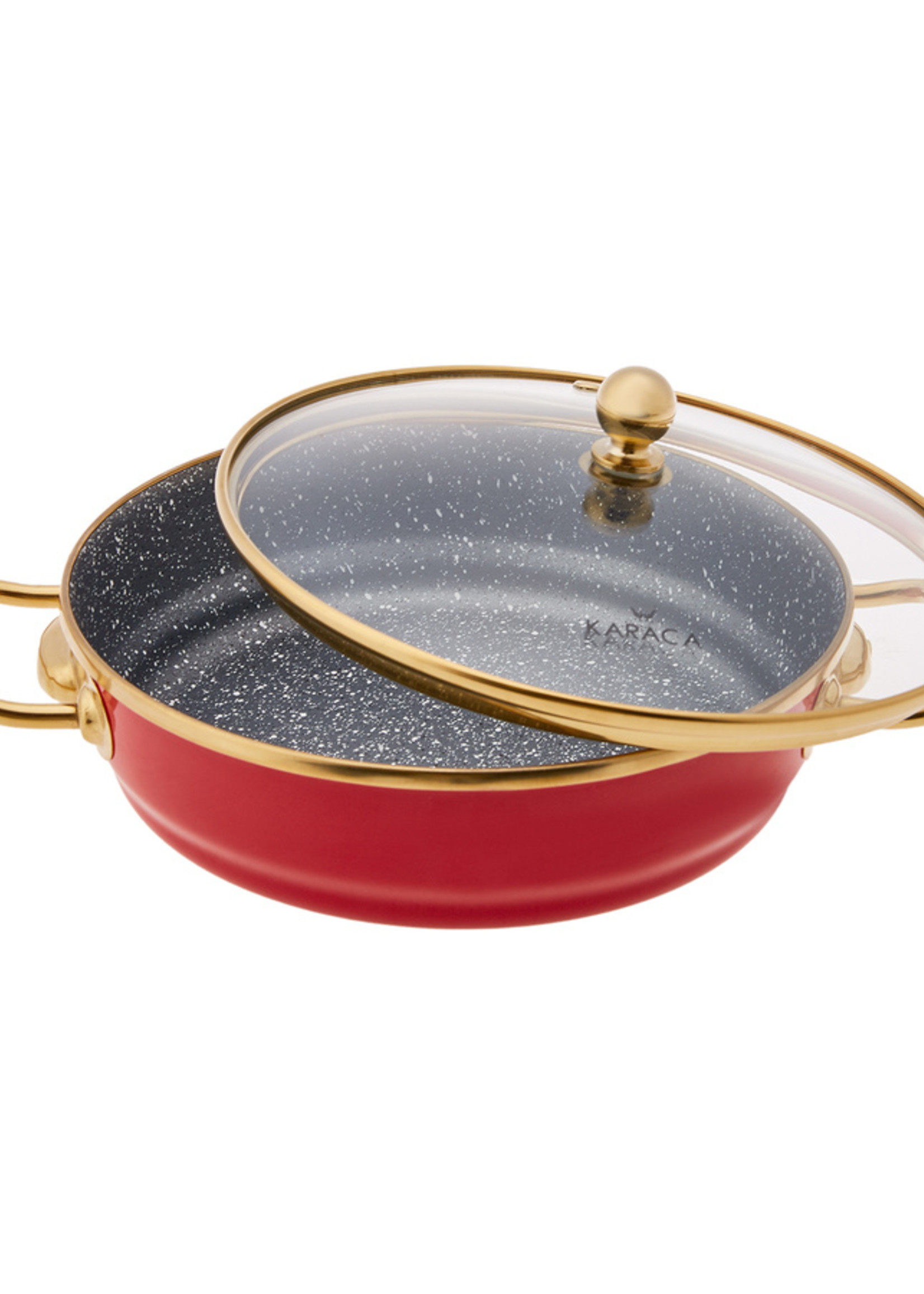 Karaca Troy Flat Pot Red 500 ml