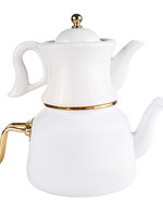 Karaca Retro Enamel Series Porcelain Teapot (White)